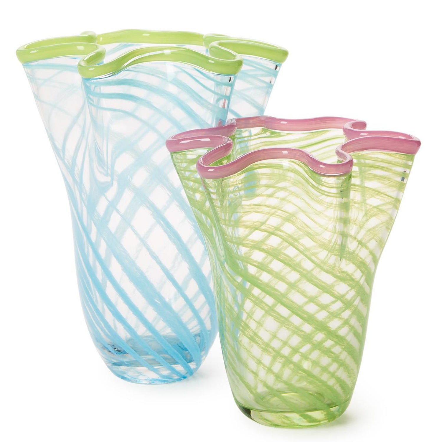 Rialto Swirl Flare Vase Set of 2