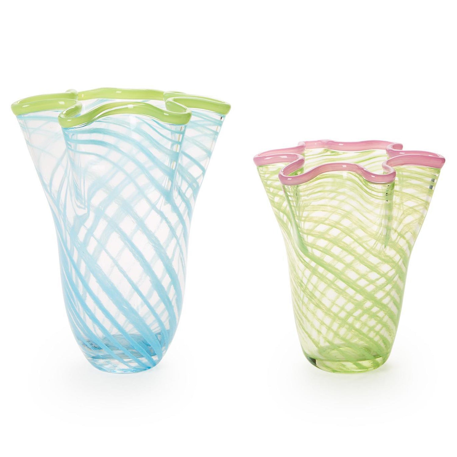 Rialto Swirl Flare Vase Set of 2