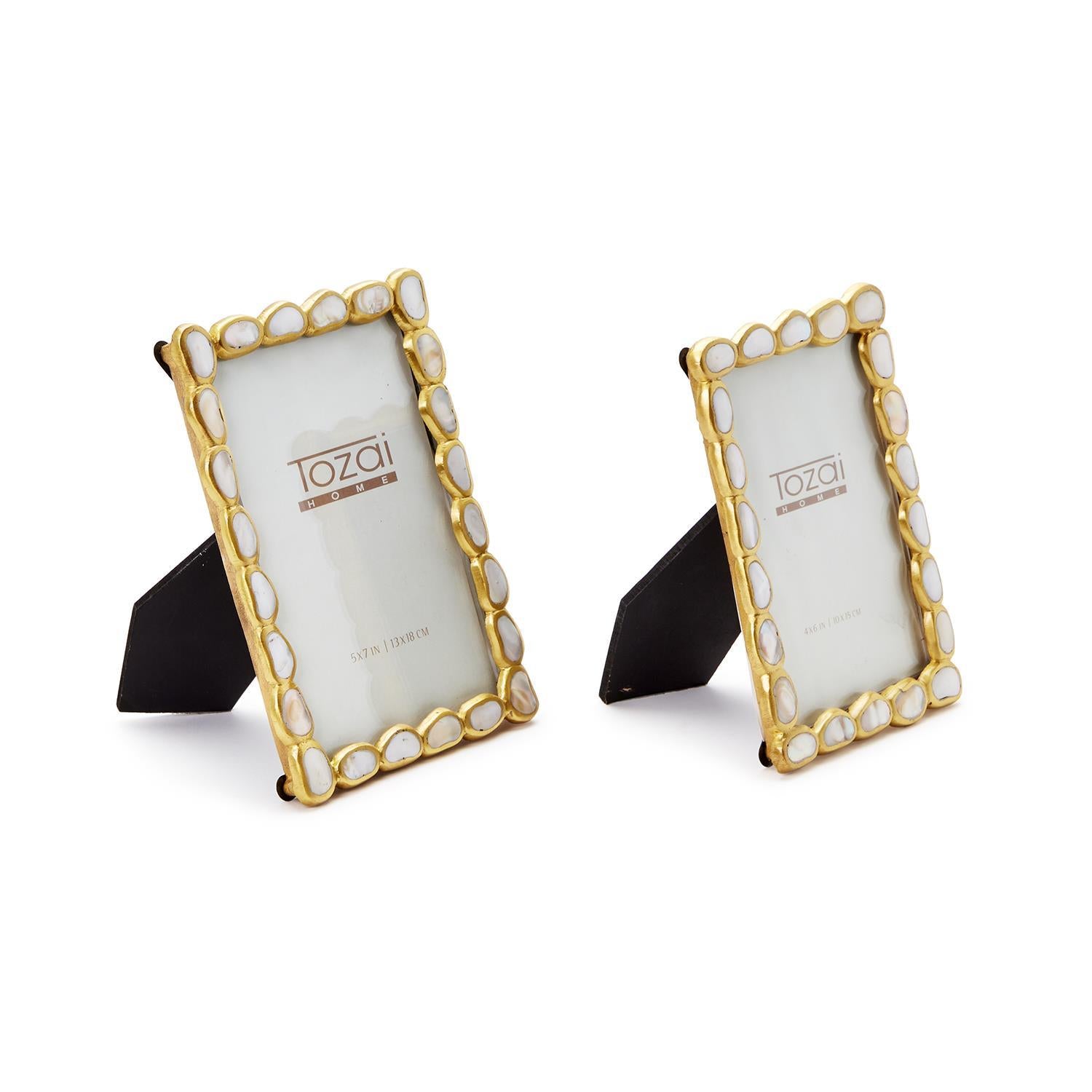 Mother of Pearl Photo Frame Set of 2