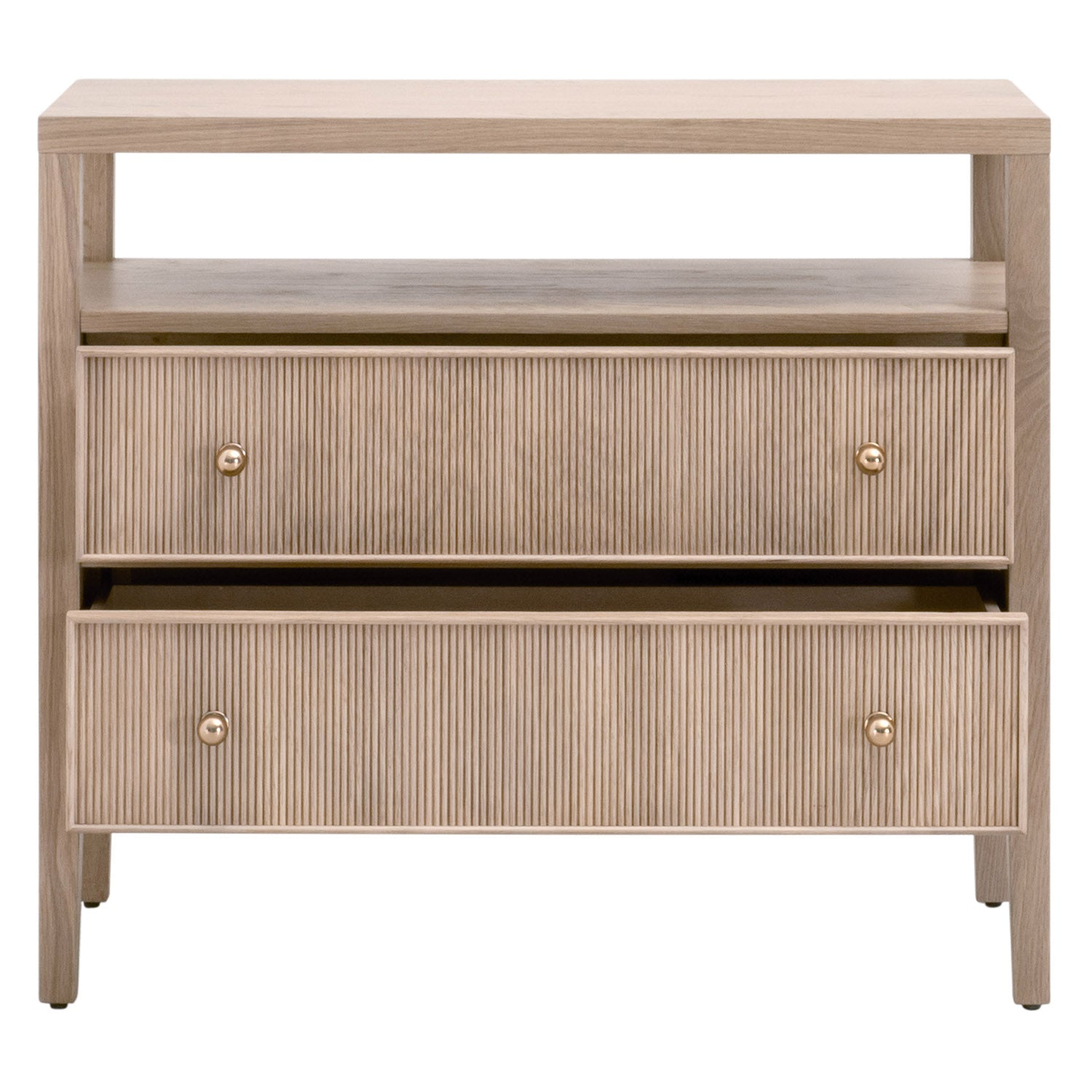 Highland 2 Drawer Open Nightstand Set of 2
