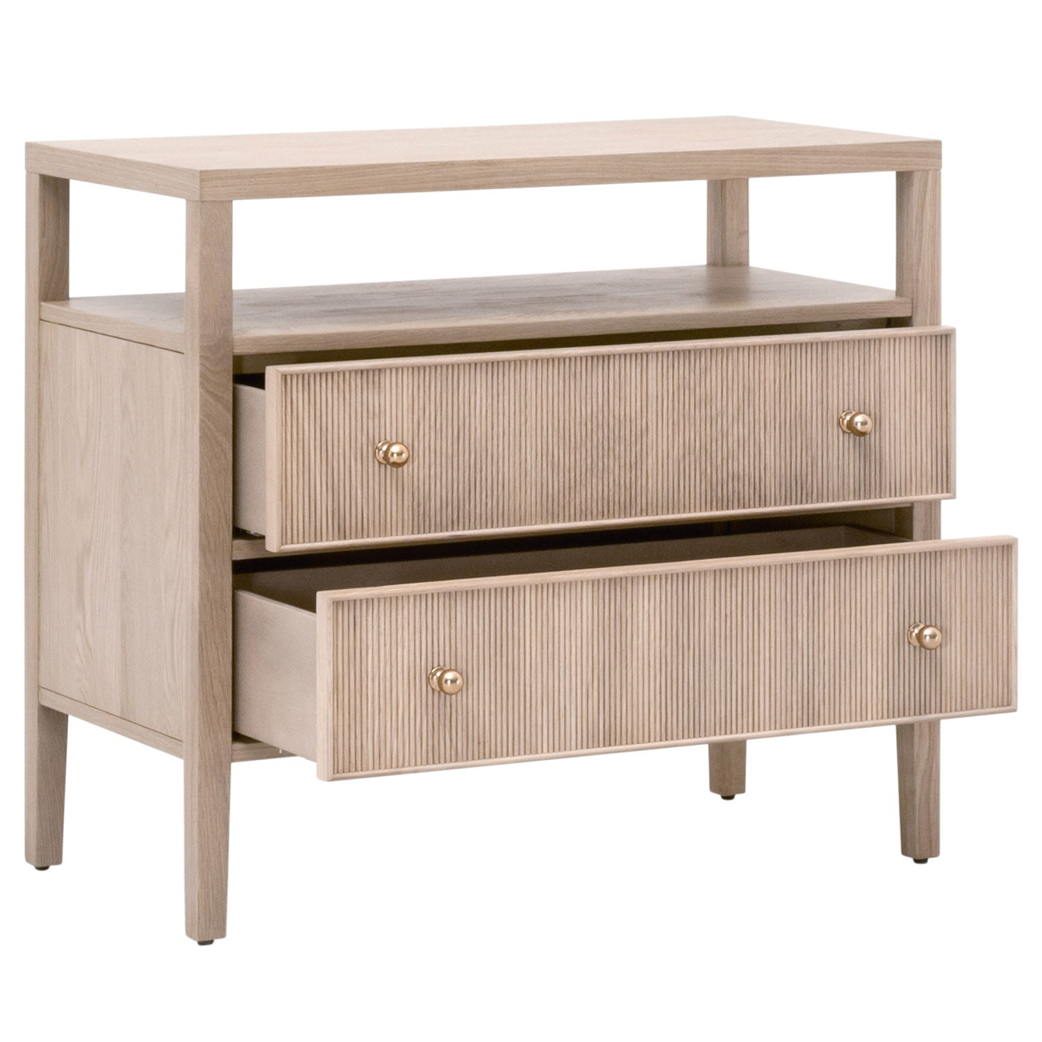 Highland 2 Drawer Open Nightstand Set of 2