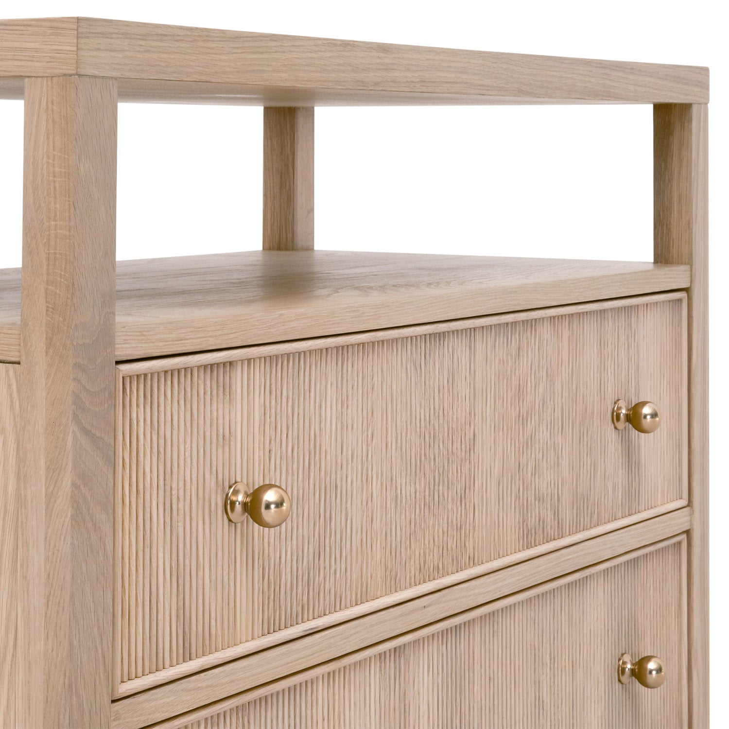 Highland 2 Drawer Open Nightstand Set of 2