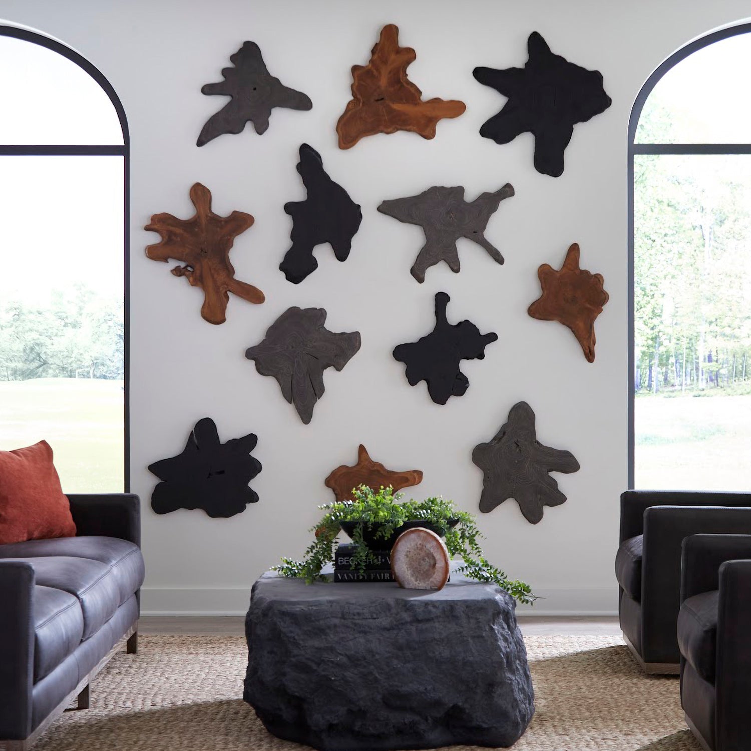 Phillips Collection Freeform Teak Wall Slice