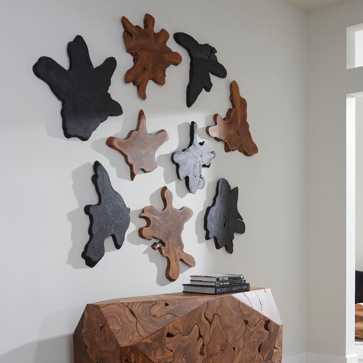 Phillips Collection Freeform Teak Wall Slice