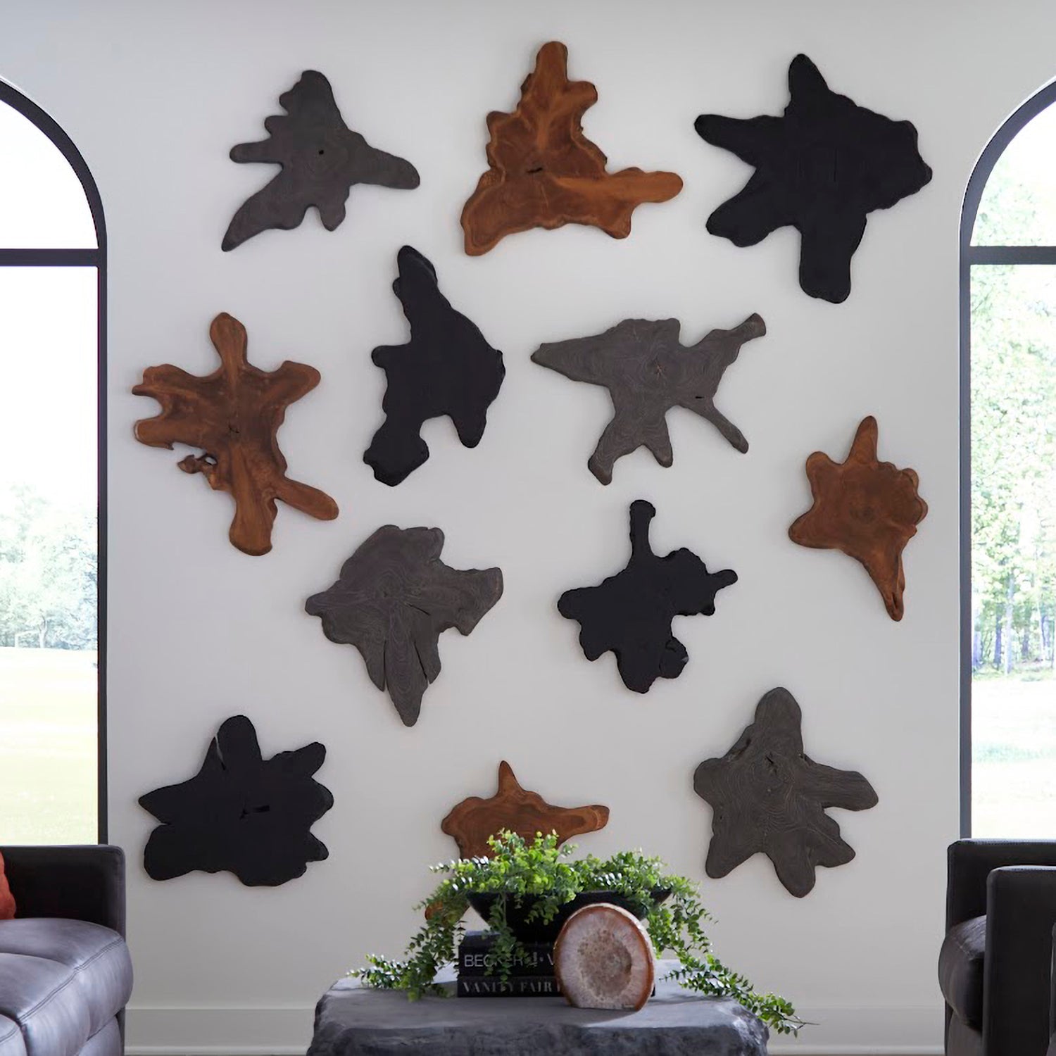 Phillips Collection Freeform Teak Wall Slice