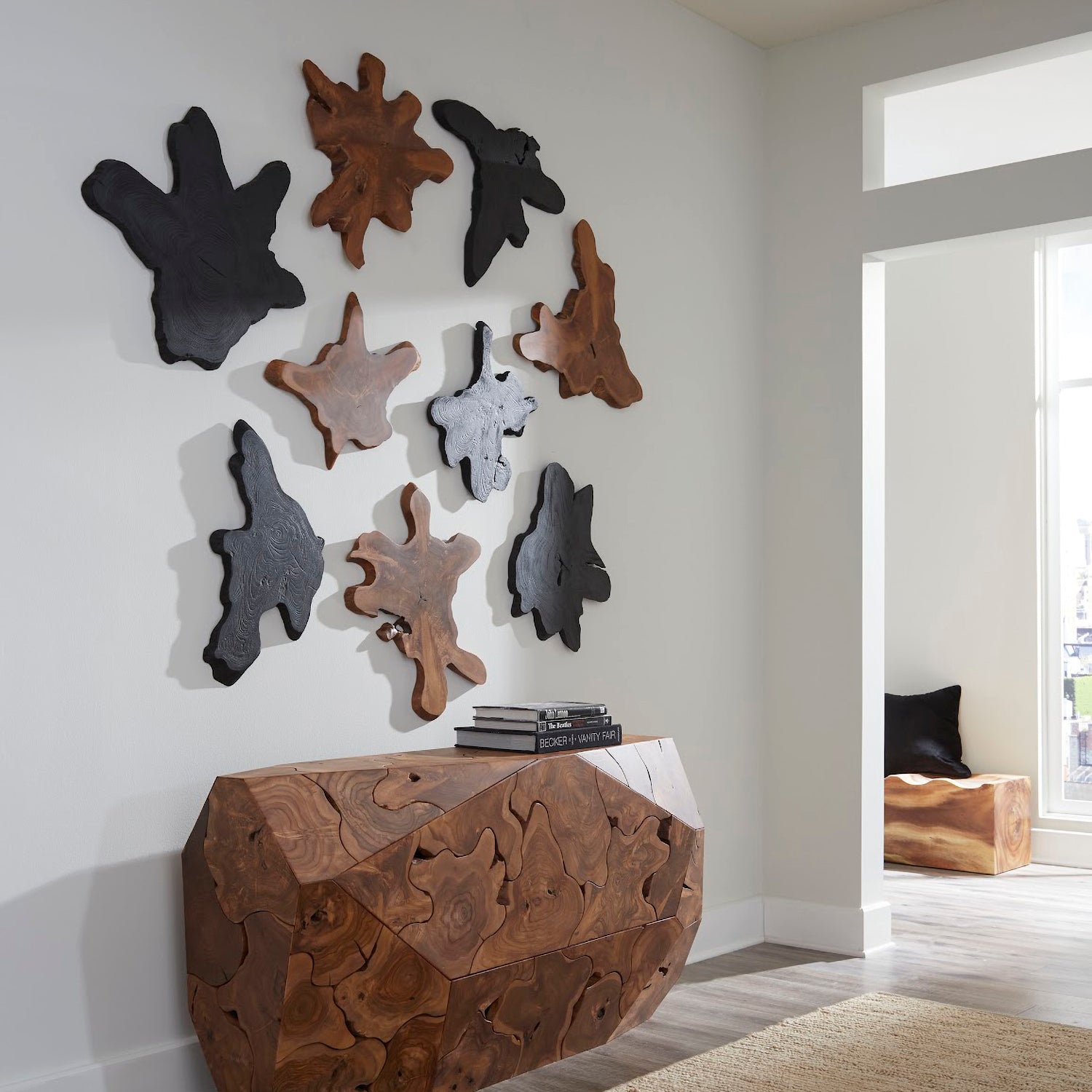 Phillips Collection Freeform Teak Wall Slice