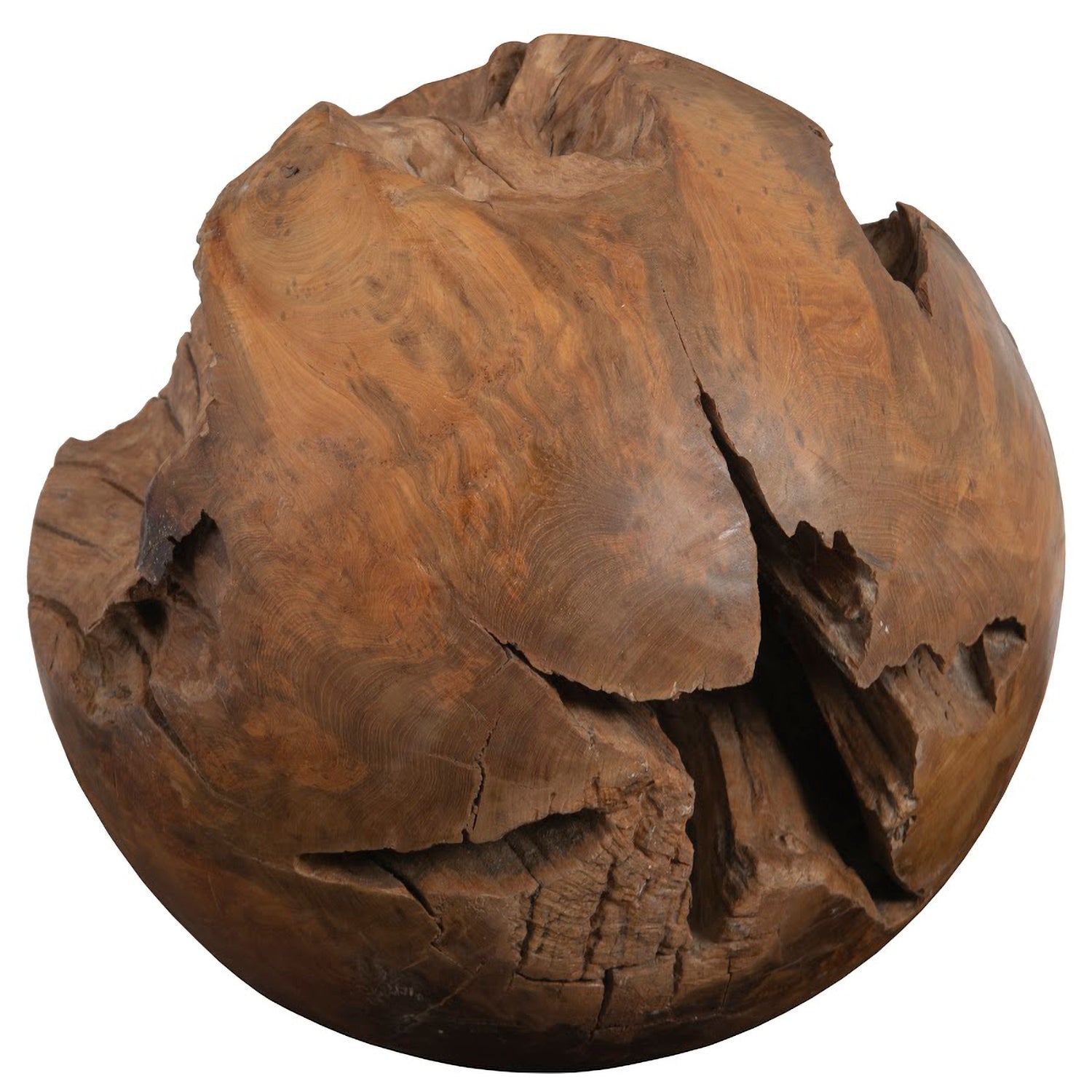 Phillips Collection Teak Wood Ball Tabletop Accent