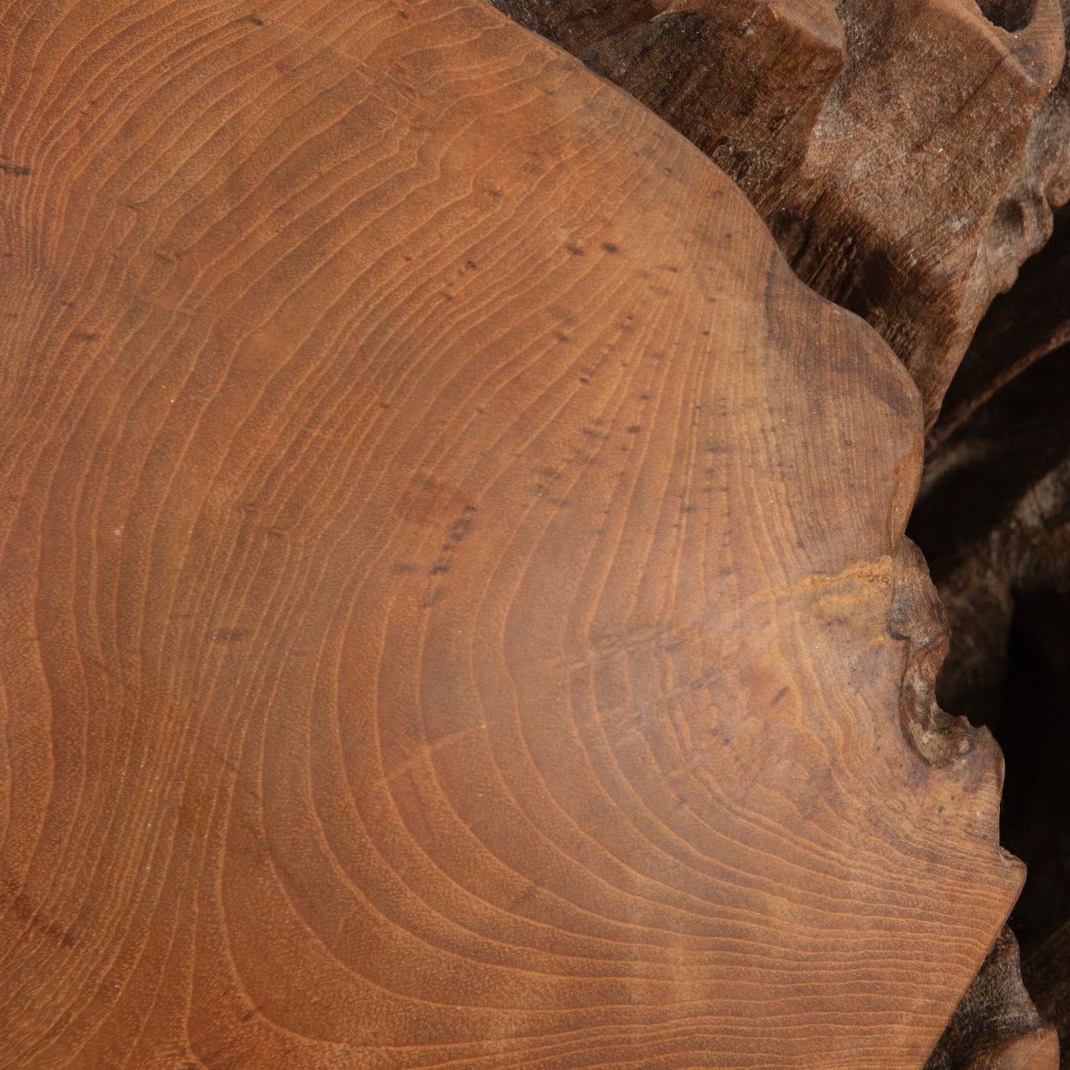 Phillips Collection Teak Wood Ball Tabletop Accent