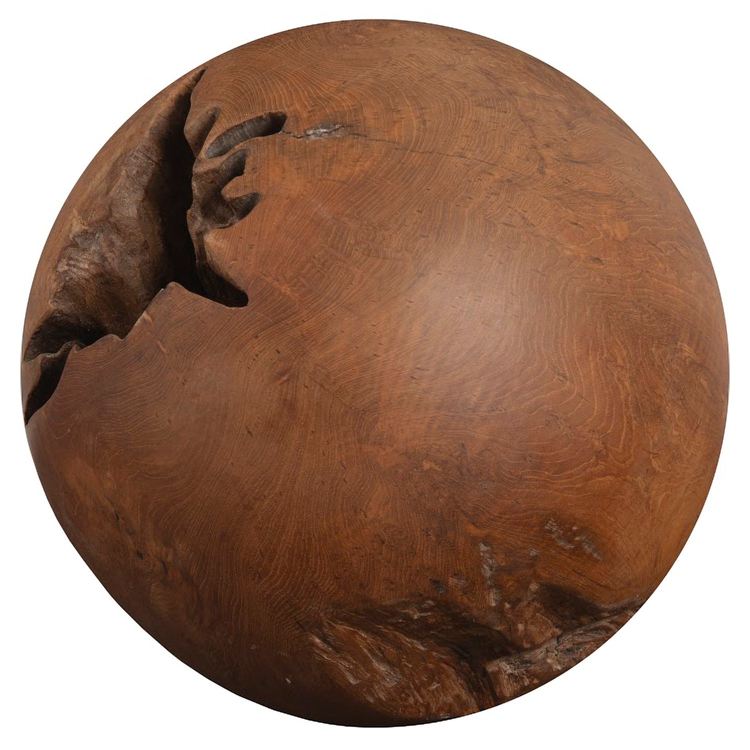 Phillips Collection Teak Wood Ball Tabletop Accent
