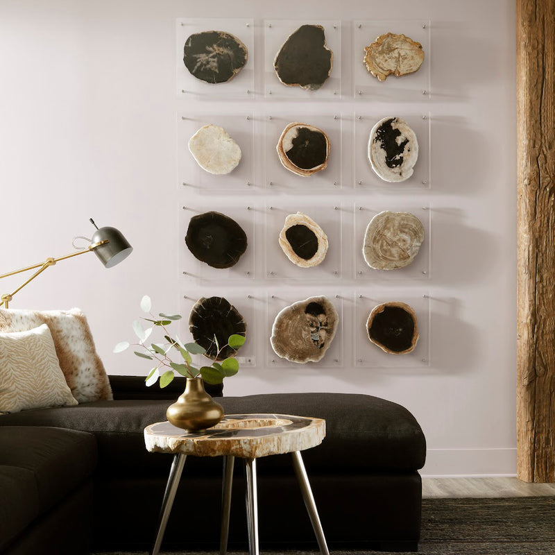 Phillips Collection Floating Petrified Double Slice Wall Art