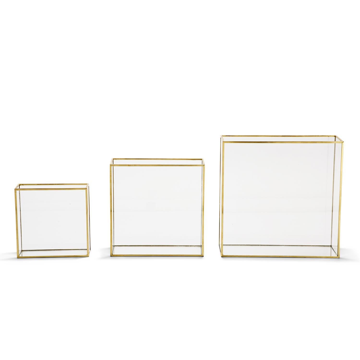 Windows Square Vase Set of 3