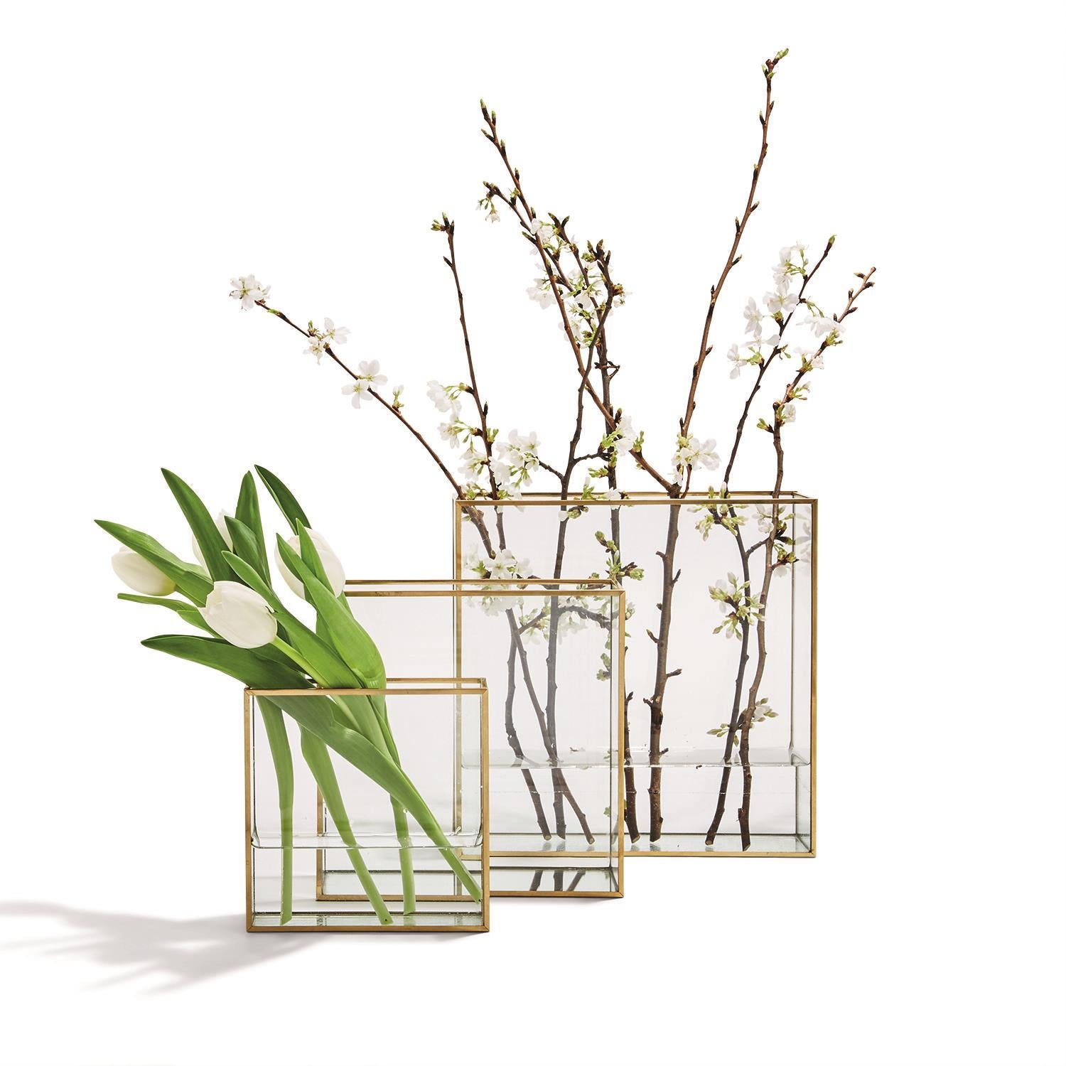 Windows Square Vase Set of 3
