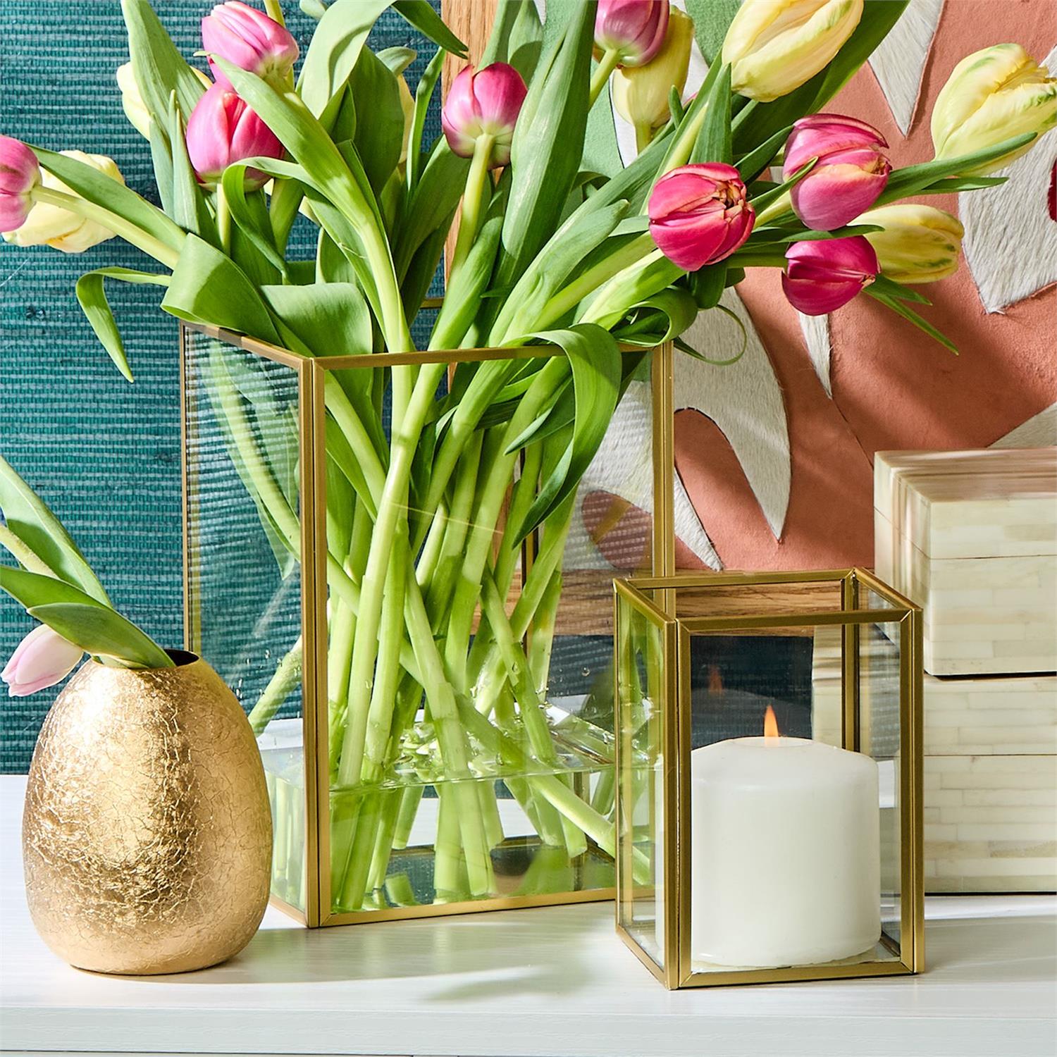 Rectangular Windows Vase Set of 3