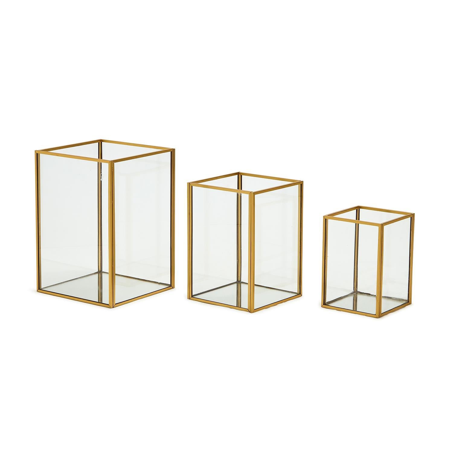 Rectangular Windows Vase Set of 3