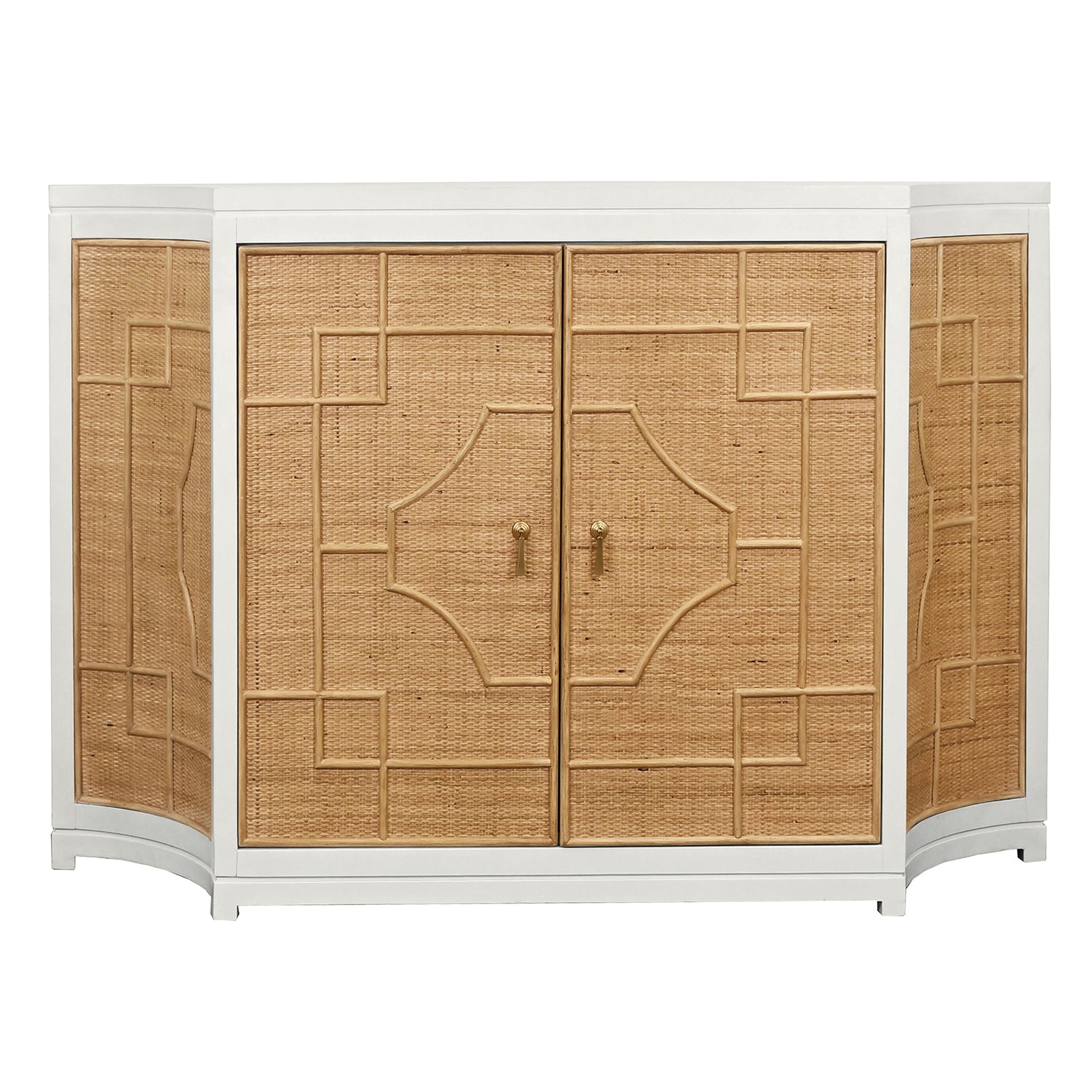 Worlds Away Isabel White Two Door Cabinet