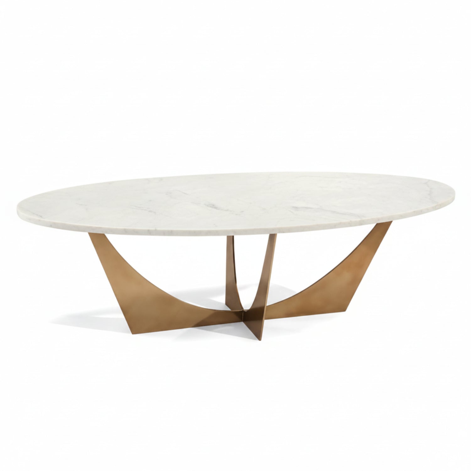 John Richard Marble and Brass Cocktail Table
