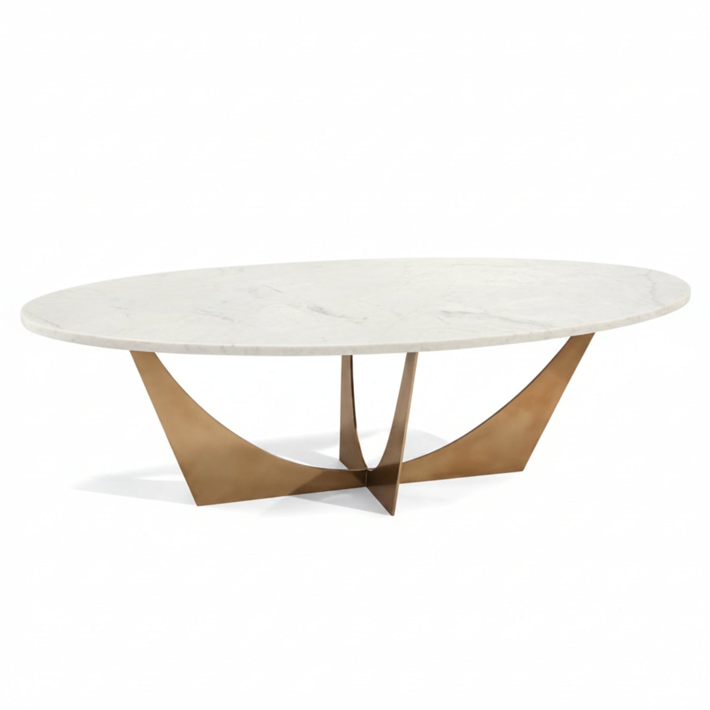 John Richard Marble and Brass Cocktail Table