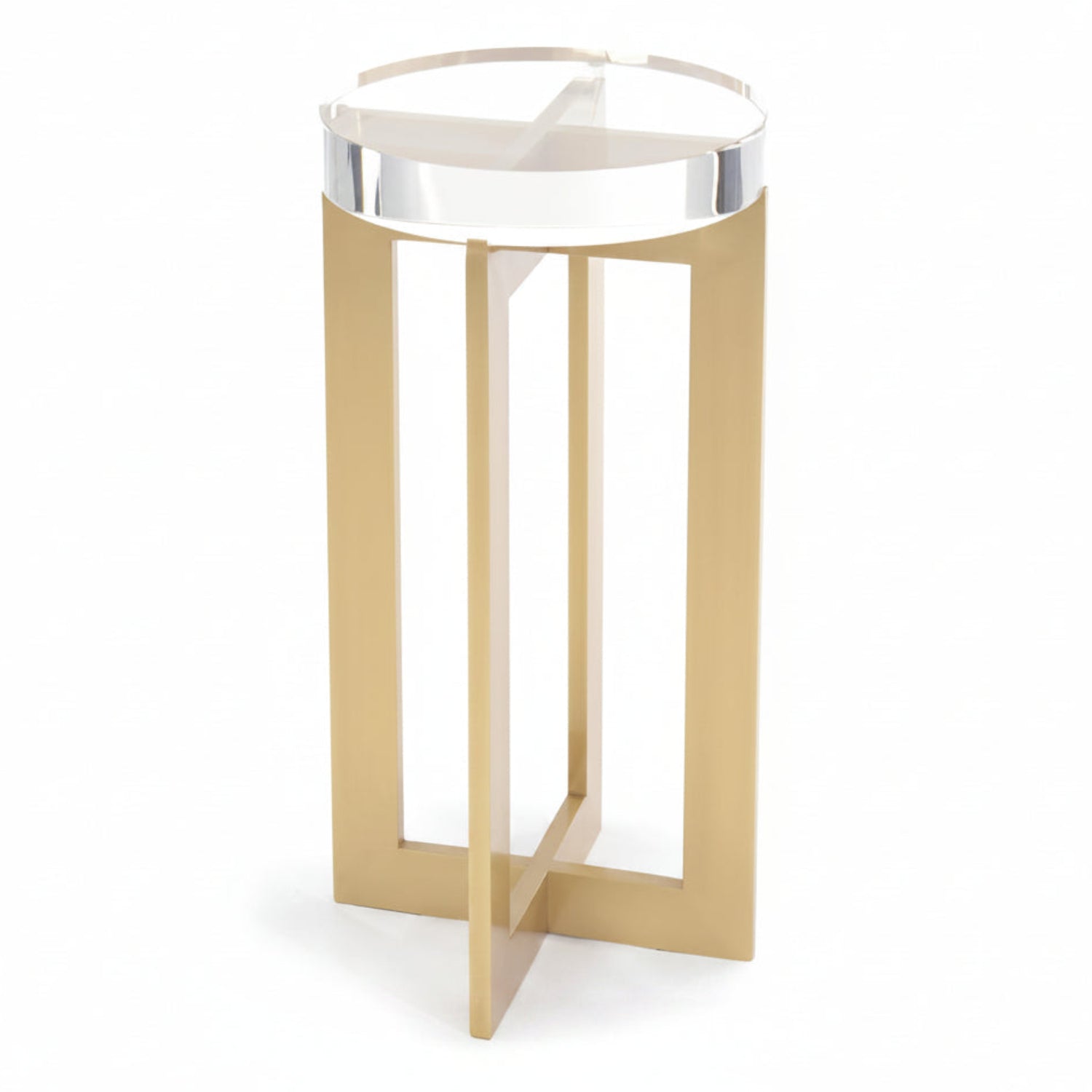 John Richard Brass and Crystal Martini Table