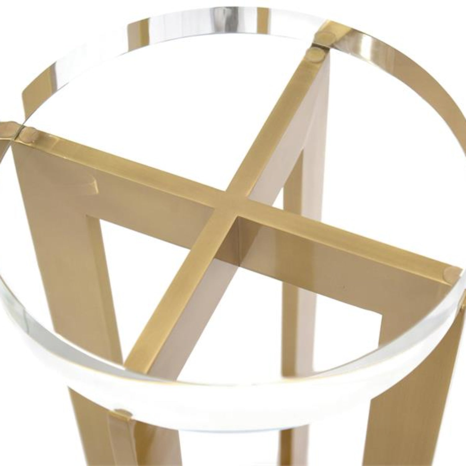 John Richard Brass and Crystal Martini Table