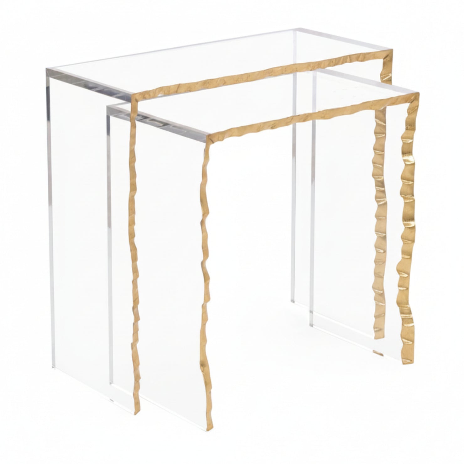 John Richard Gold-leaf Edge Nesting Table Set of 2
