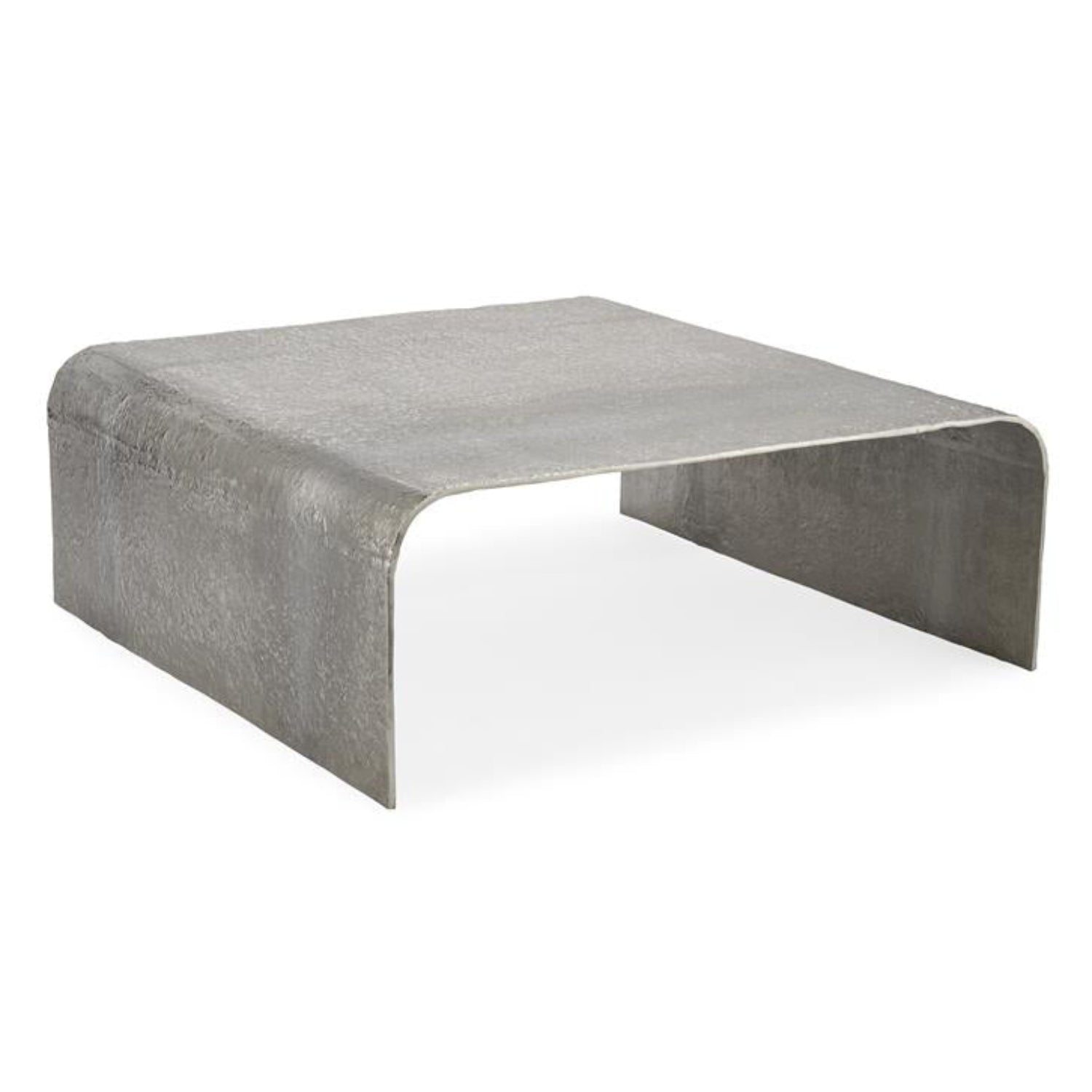 John Richard Textured Nickel Cocktail Table