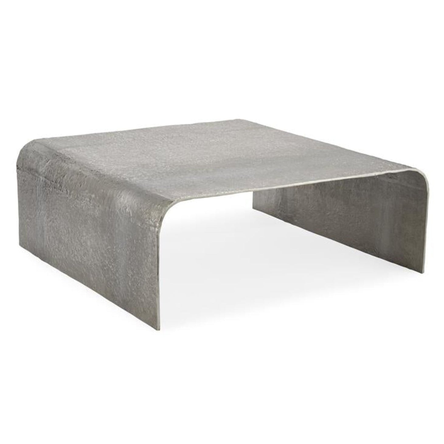 John Richard Textured Nickel Cocktail Table