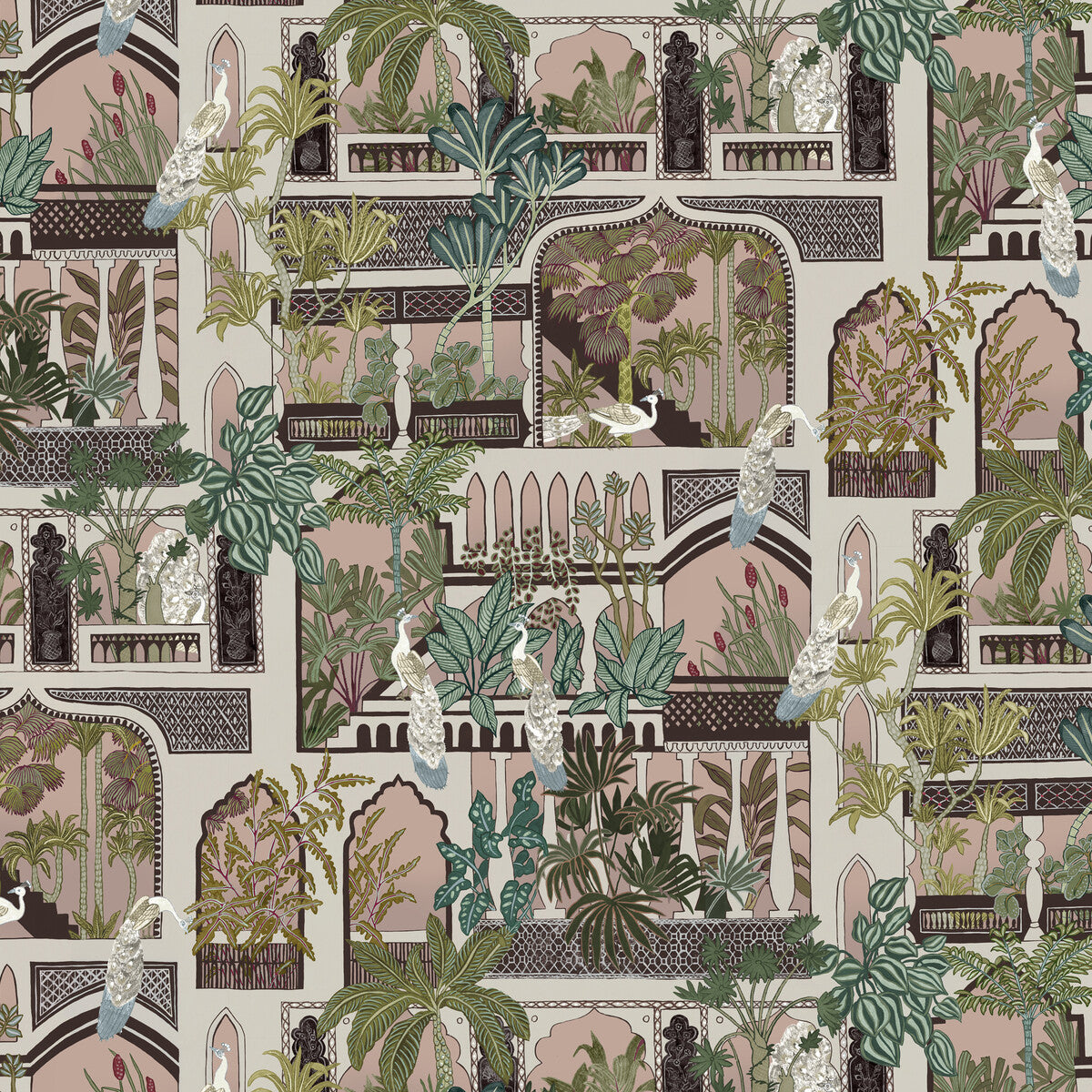 Josephine Munsey x Kravet Couture Peacock Arches 1 Wallpaper