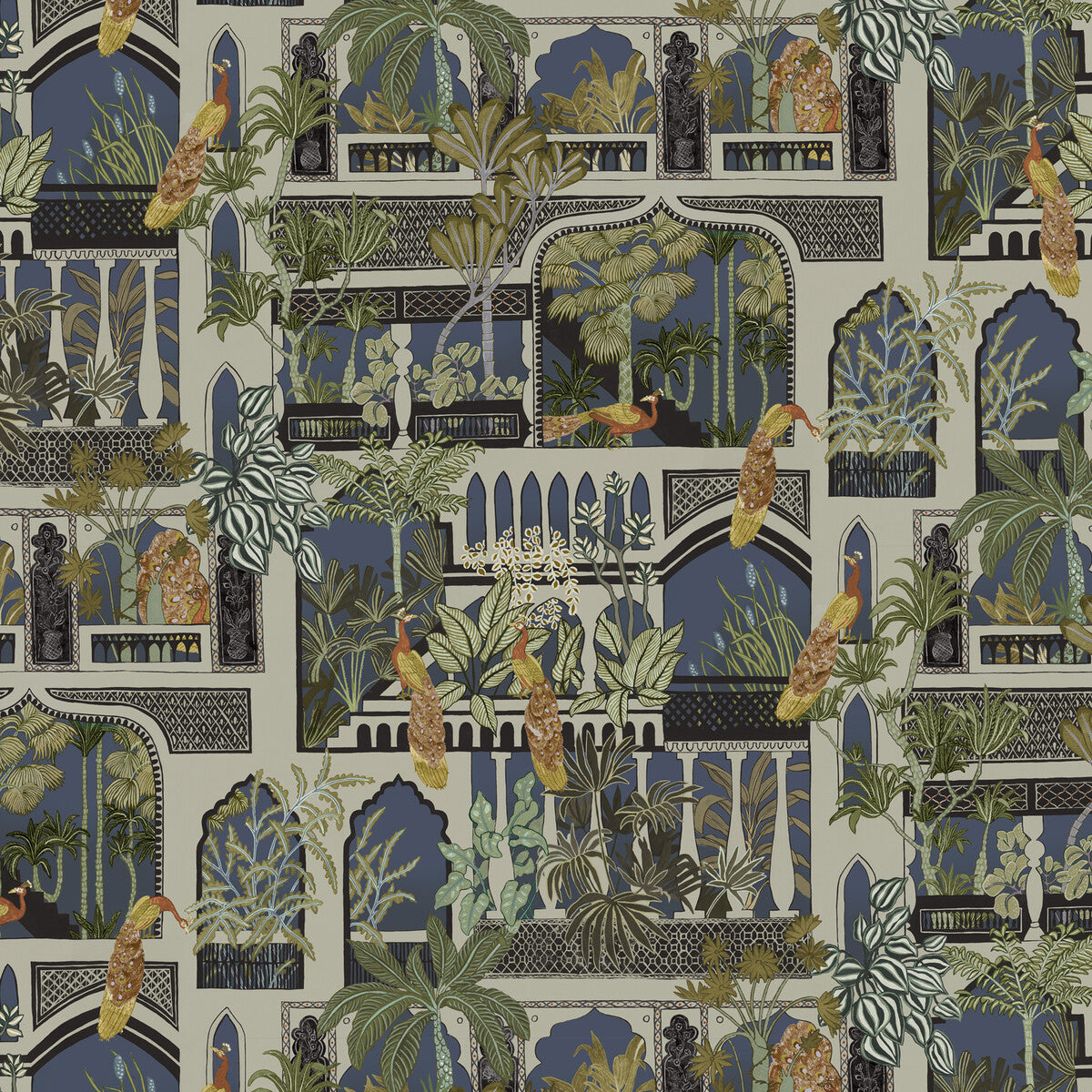 Josephine Munsey x Kravet Couture Peacock Arches 31 Wallpaper