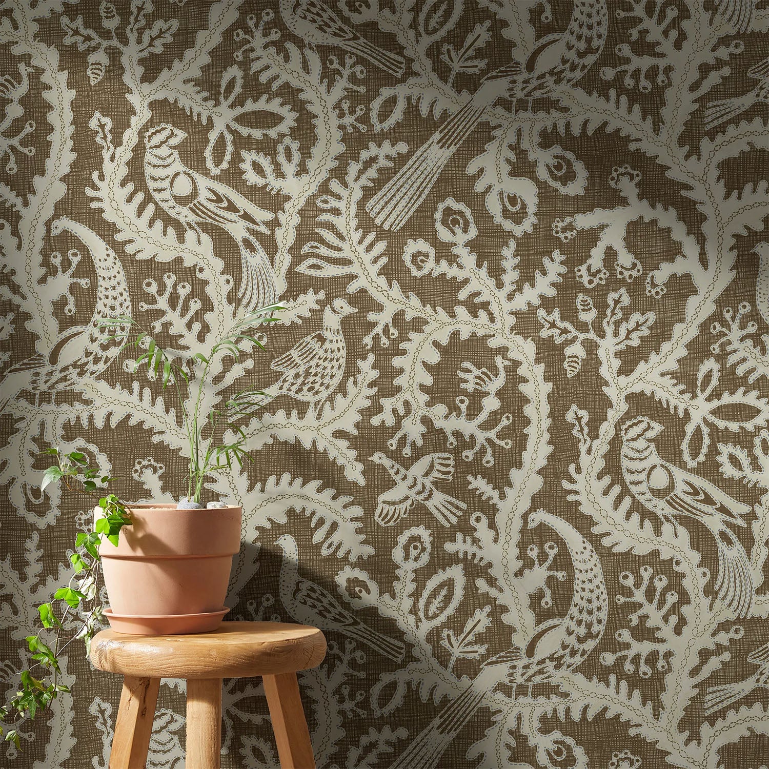 Josephine Munsey x Kravet Couture Stitched Birds 21 Wallpaper