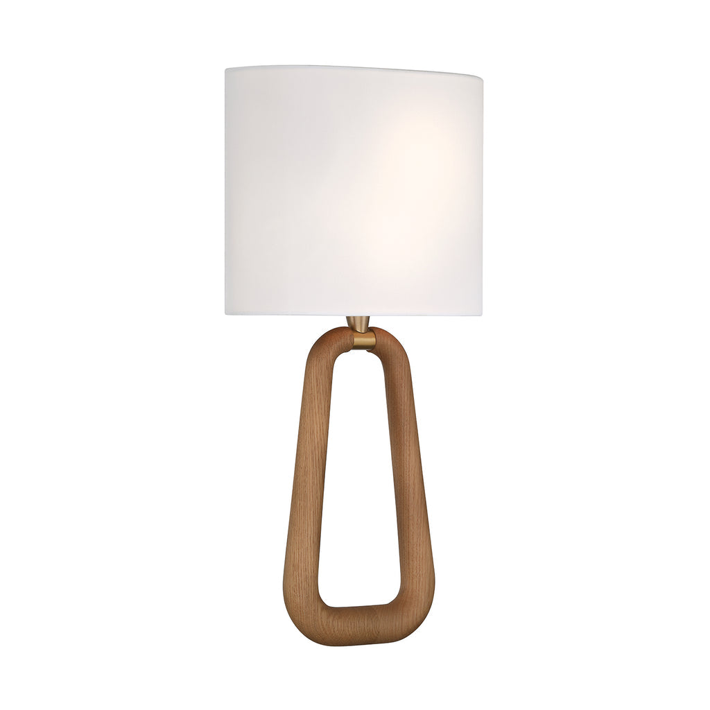 Crystorama Jori 2 Light Aged Brass + Wood Sconce