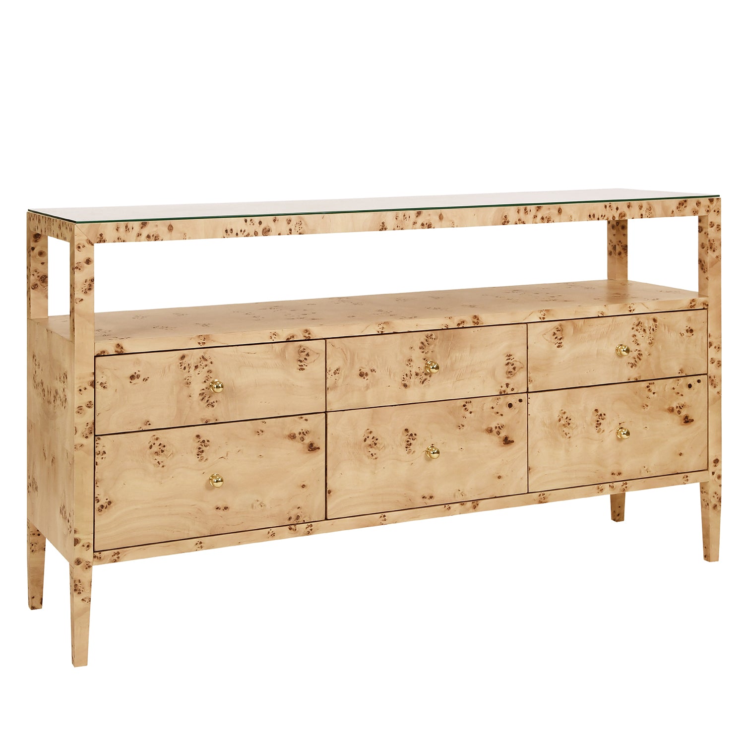 Worlds Away Jordan 6 Drawer Console Table