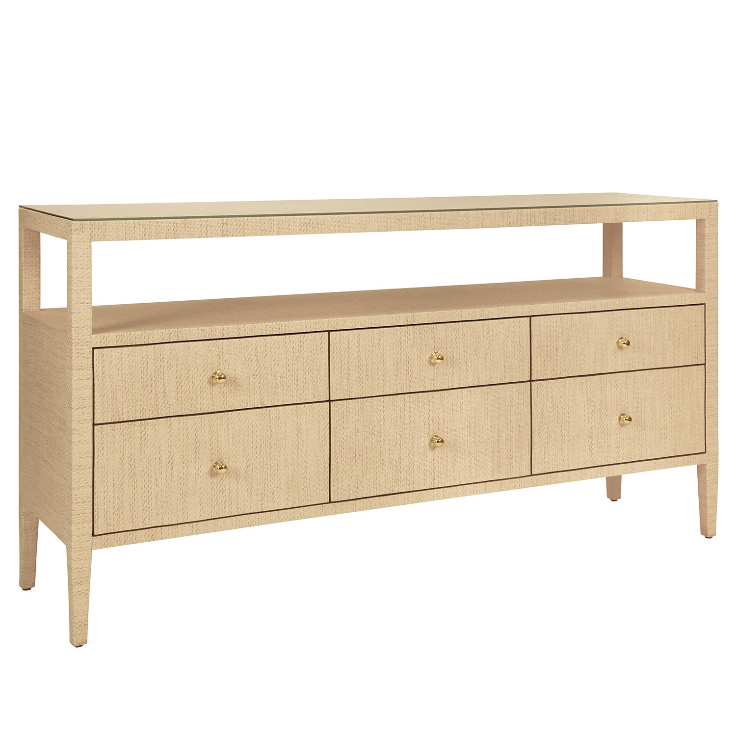 Worlds Away Jordan 6 Drawer Console Table