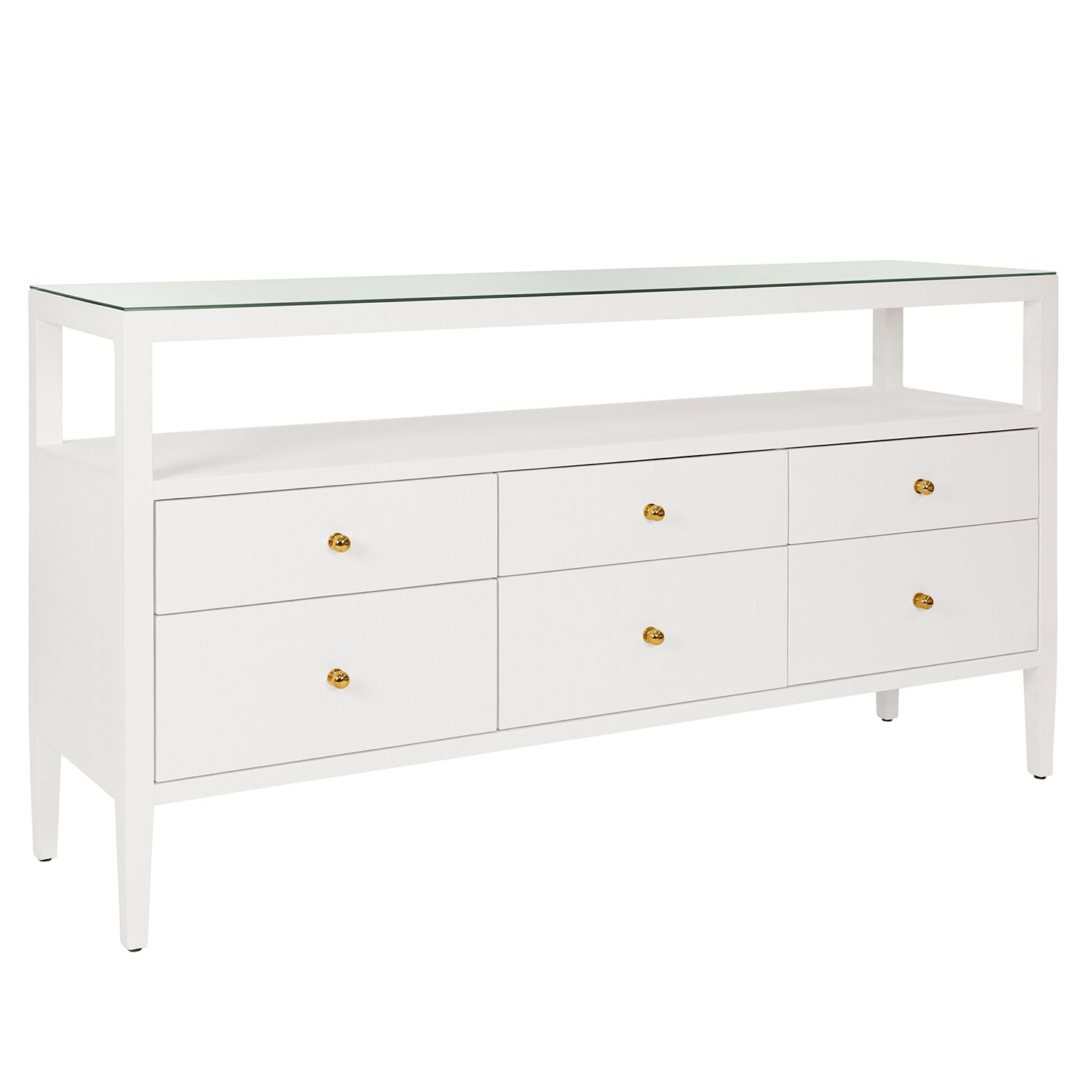 Worlds Away Jordan 6 Drawer Console Table