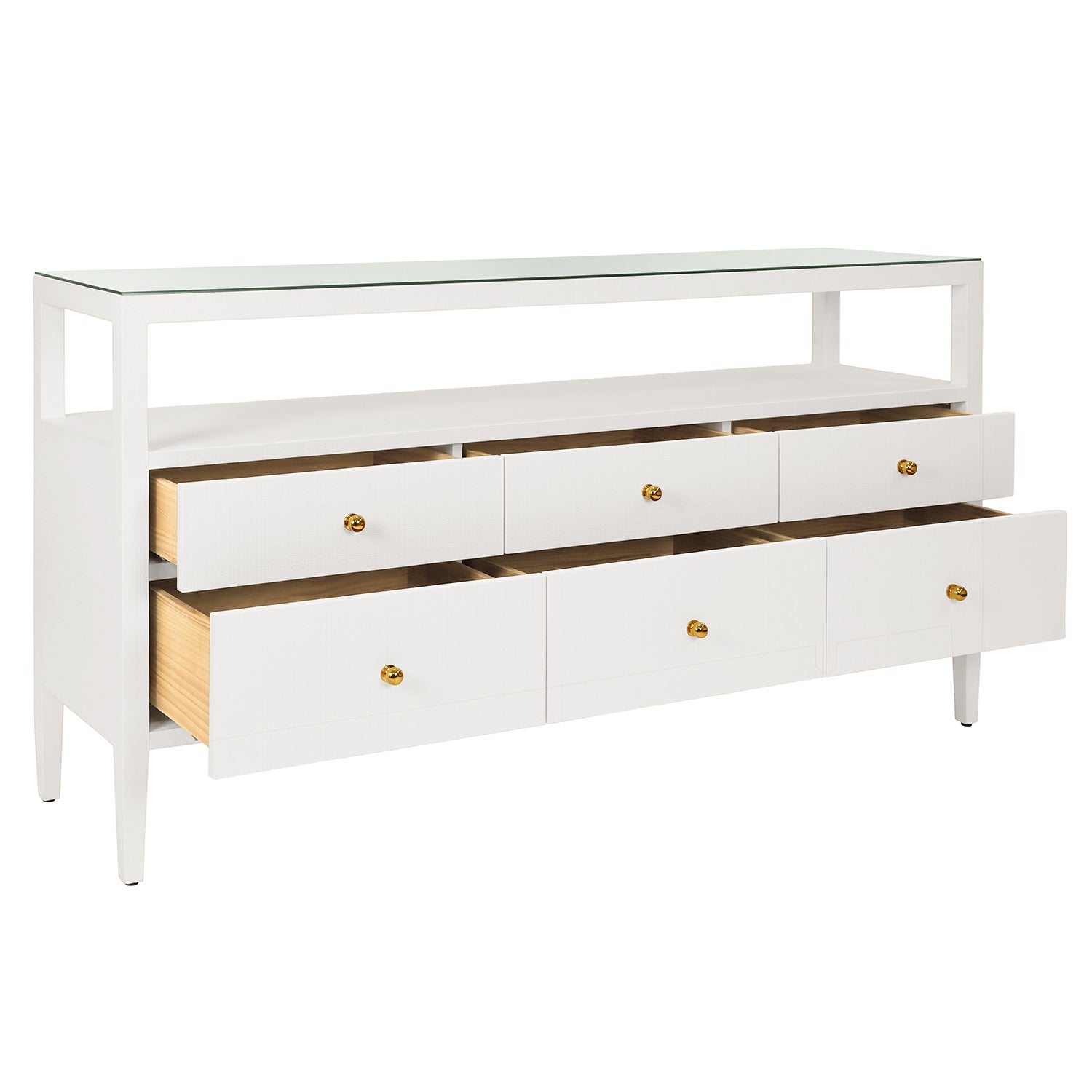 Worlds Away Jordan 6 Drawer Console Table