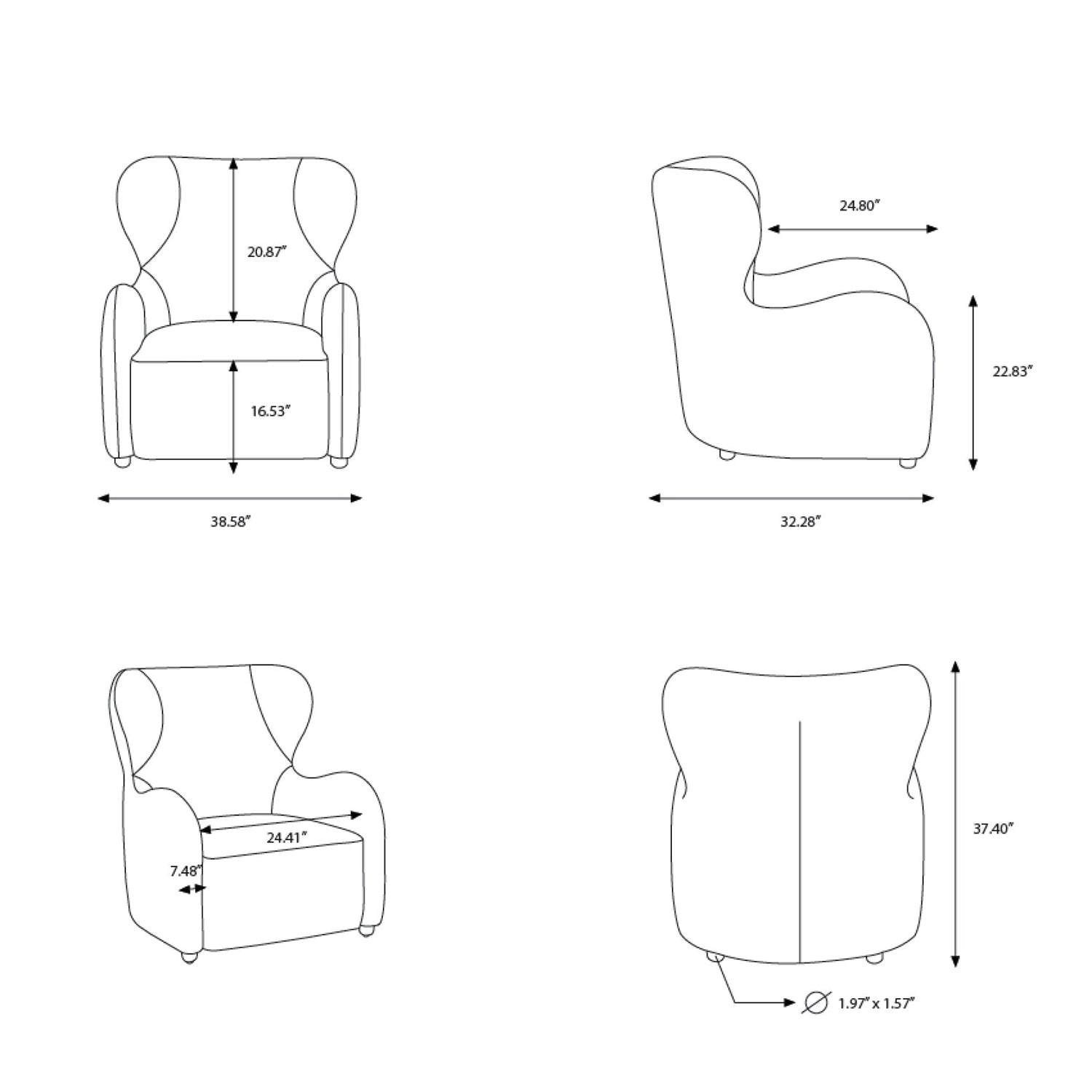 Jacqui Wingback Chair