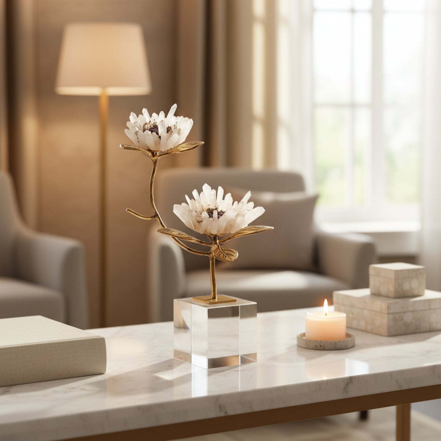 John Richard Double Crystal Blooms