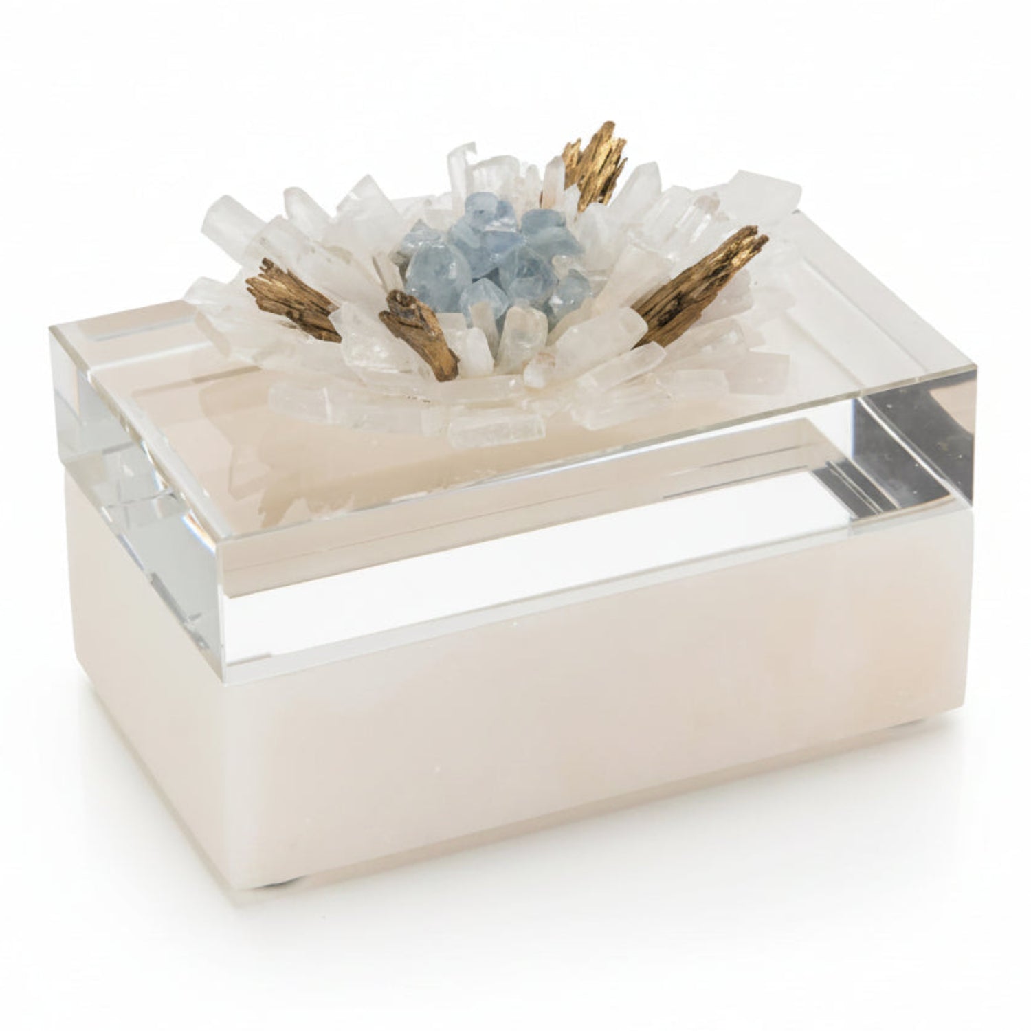 John Richard Festooned in Stones Box With Celestite