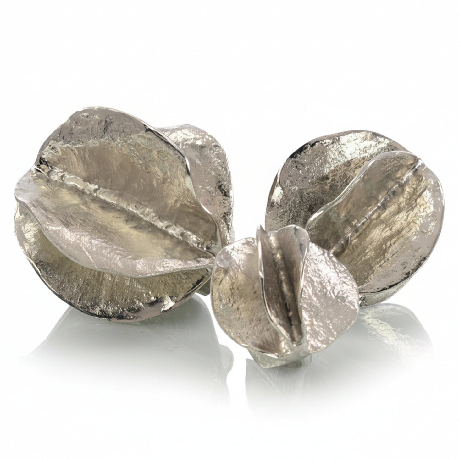 John Richard Nickel Spheres of Flowing Wave Set of 3