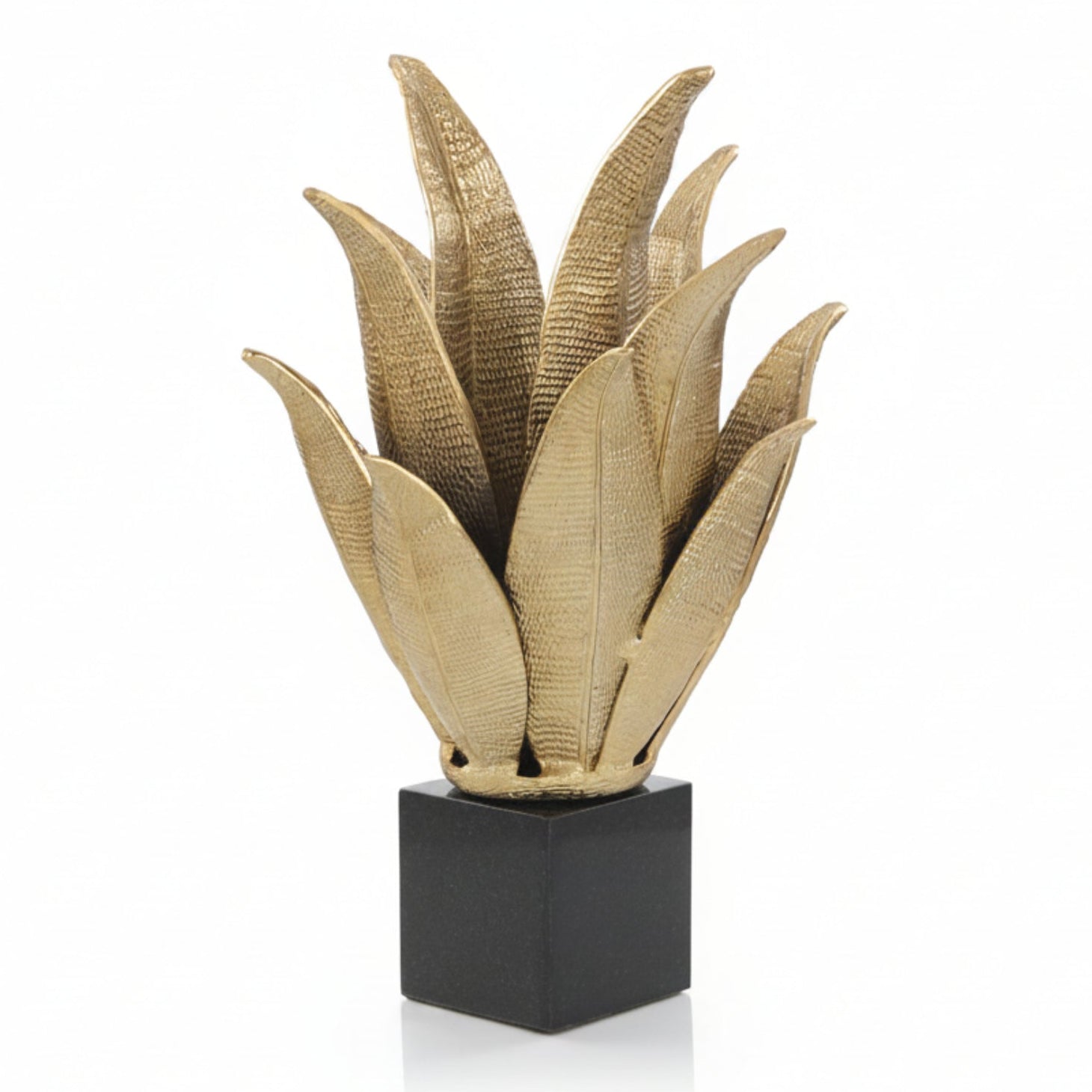 John Richard Handcrafted Brass Leaves Sculpture