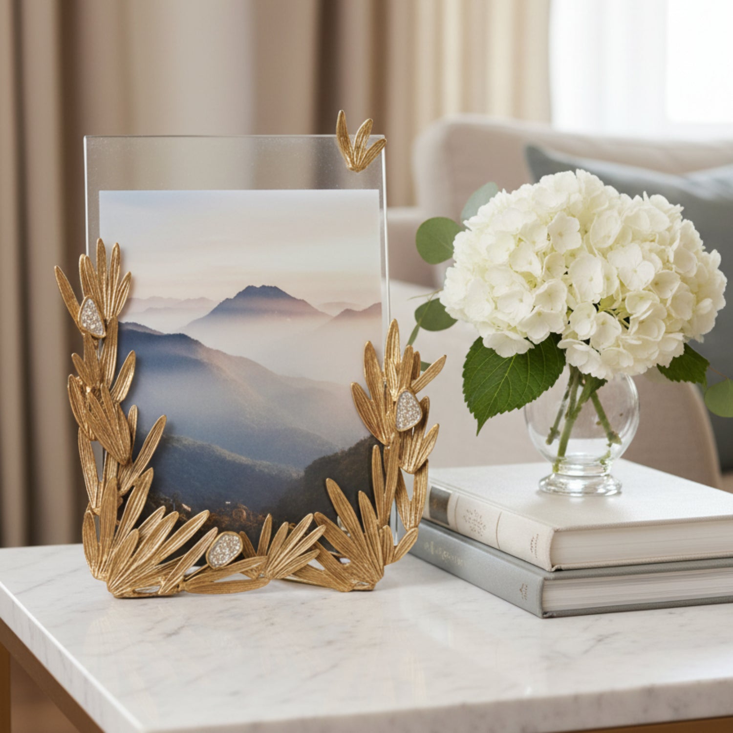 John Richard Stone Meadow Brass Photo Frame
