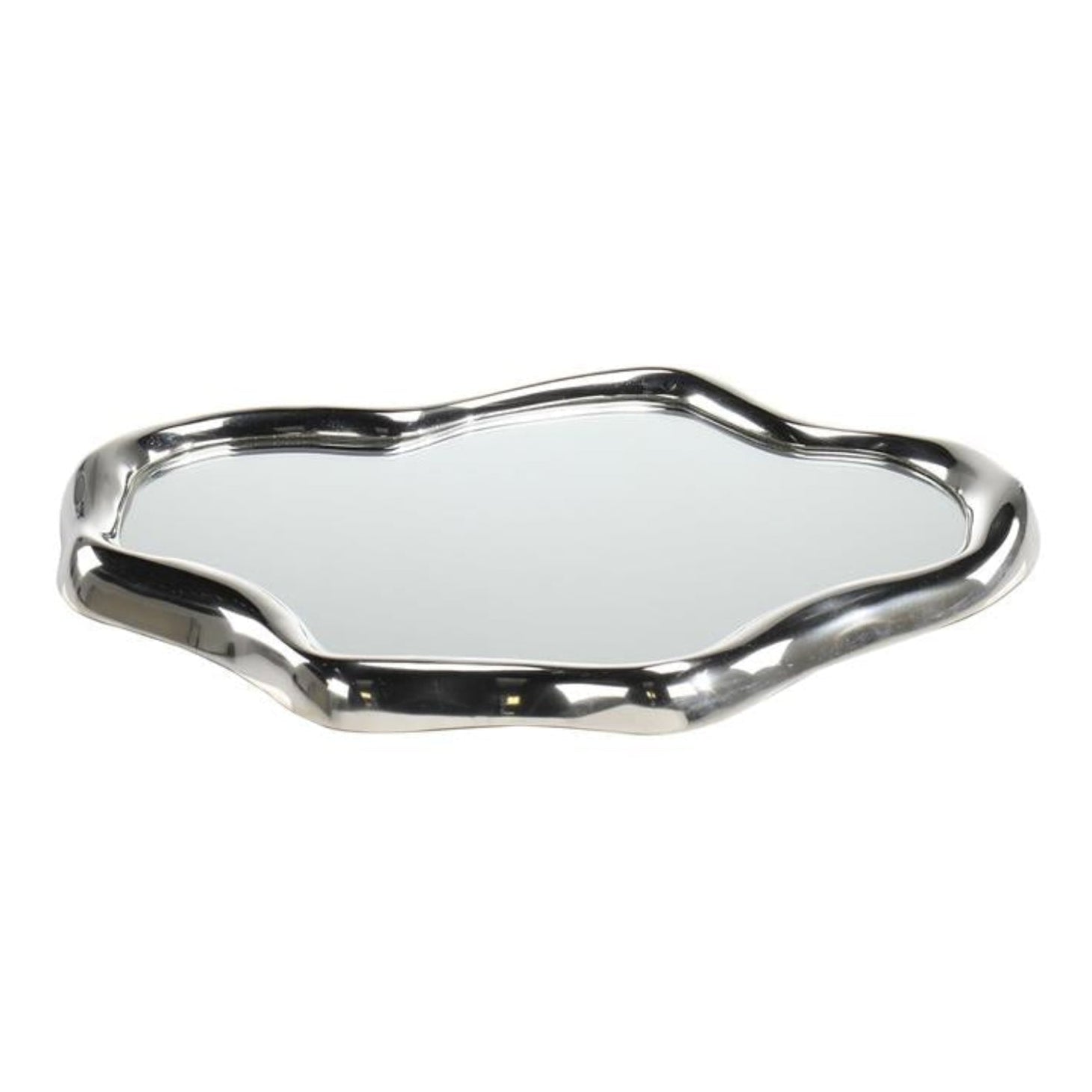 Flowing Silver Trays, Set of 2 by John Richard