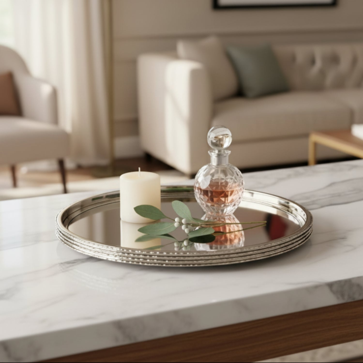 John Richard Ringed Nickel Small Tray