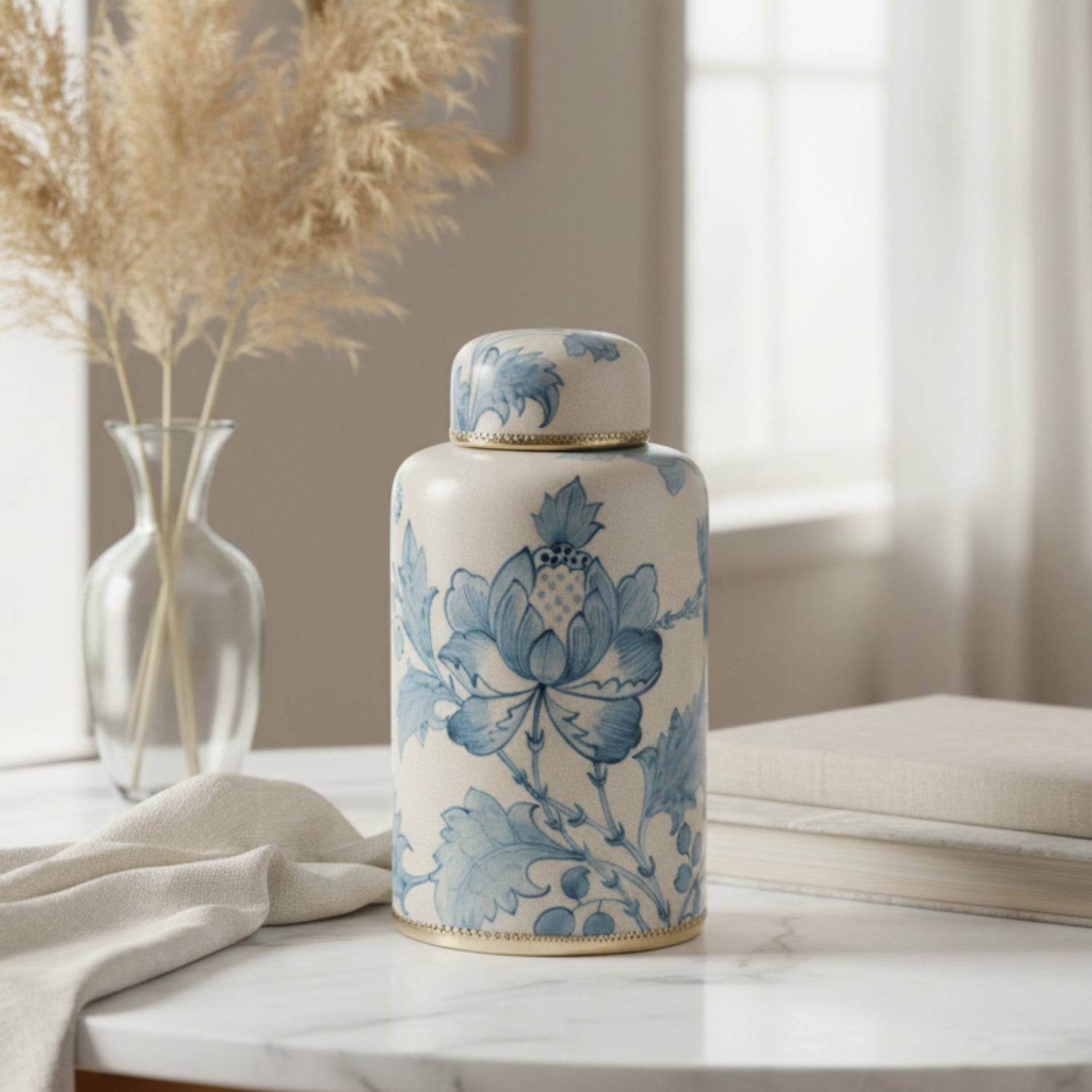 John Richard Lidded Bloom Tall Jar