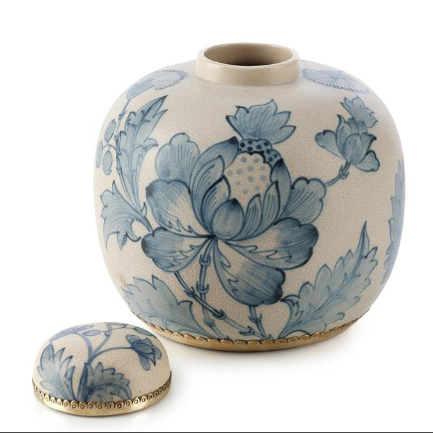 John Richard Lidded Bloom Wide Jar