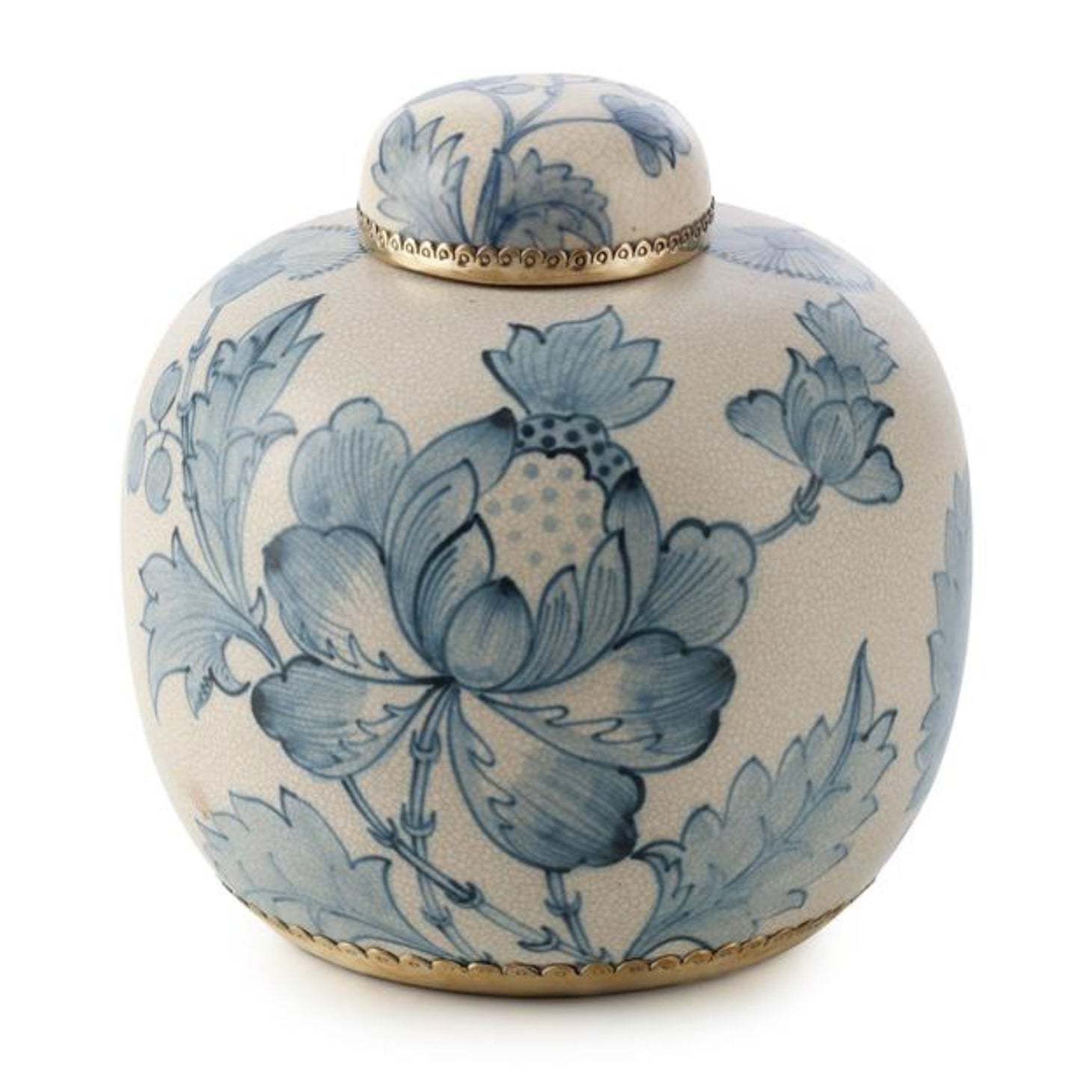 John Richard Lidded Bloom Wide Jar