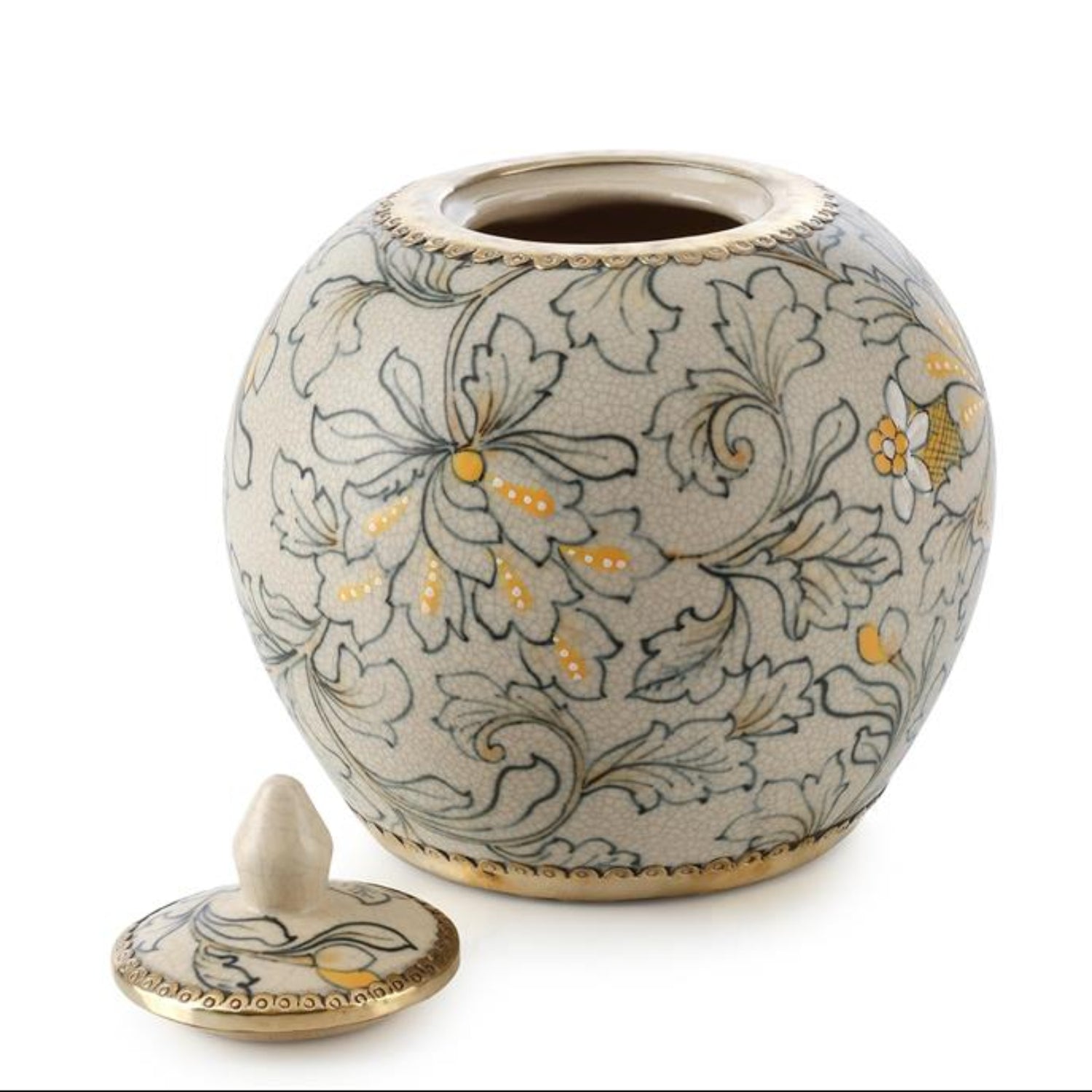 John Richard Lidded Foliage Small Jar