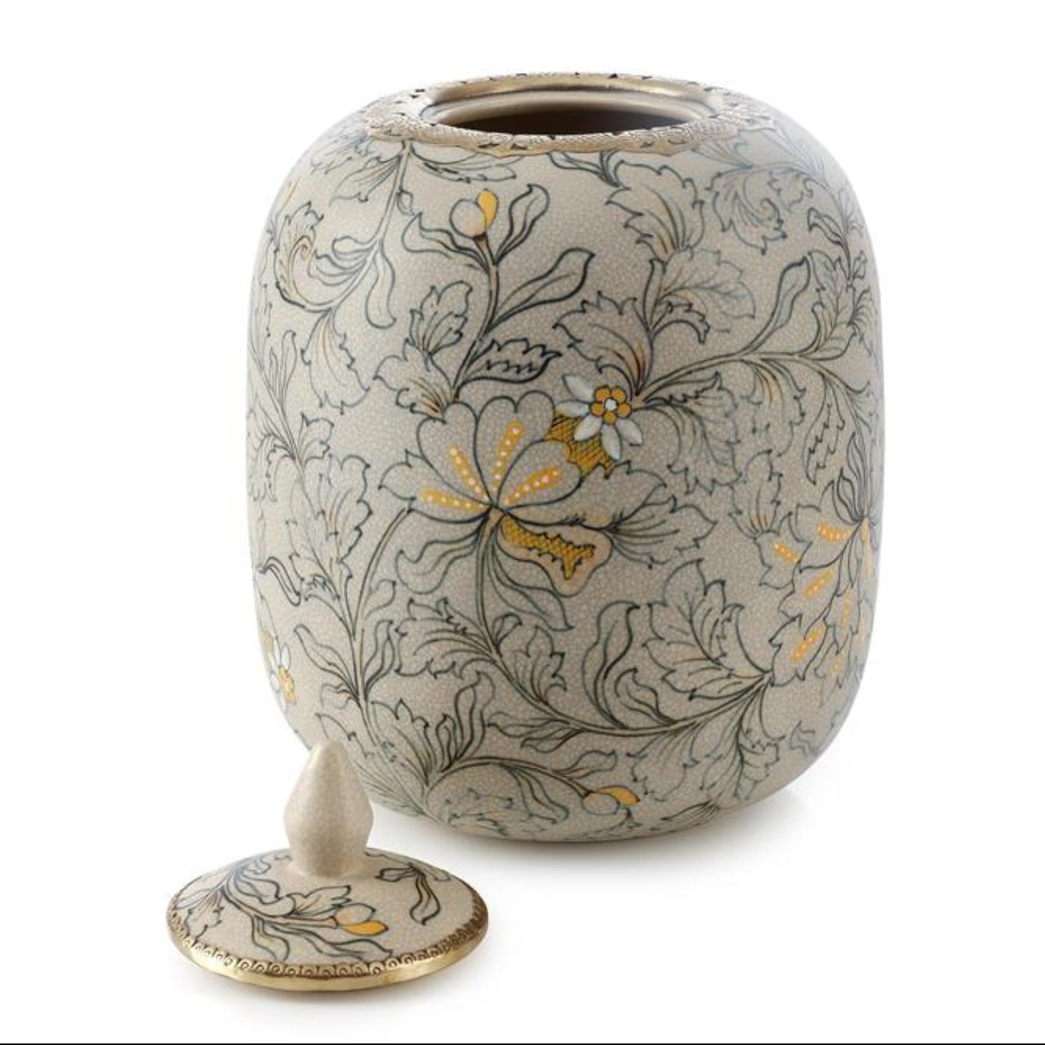 John Richard Lidded Foliage Large Jar