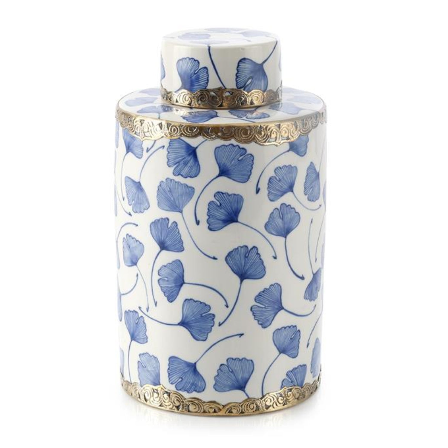 John Richard Lidded Ginkgo Large Jar
