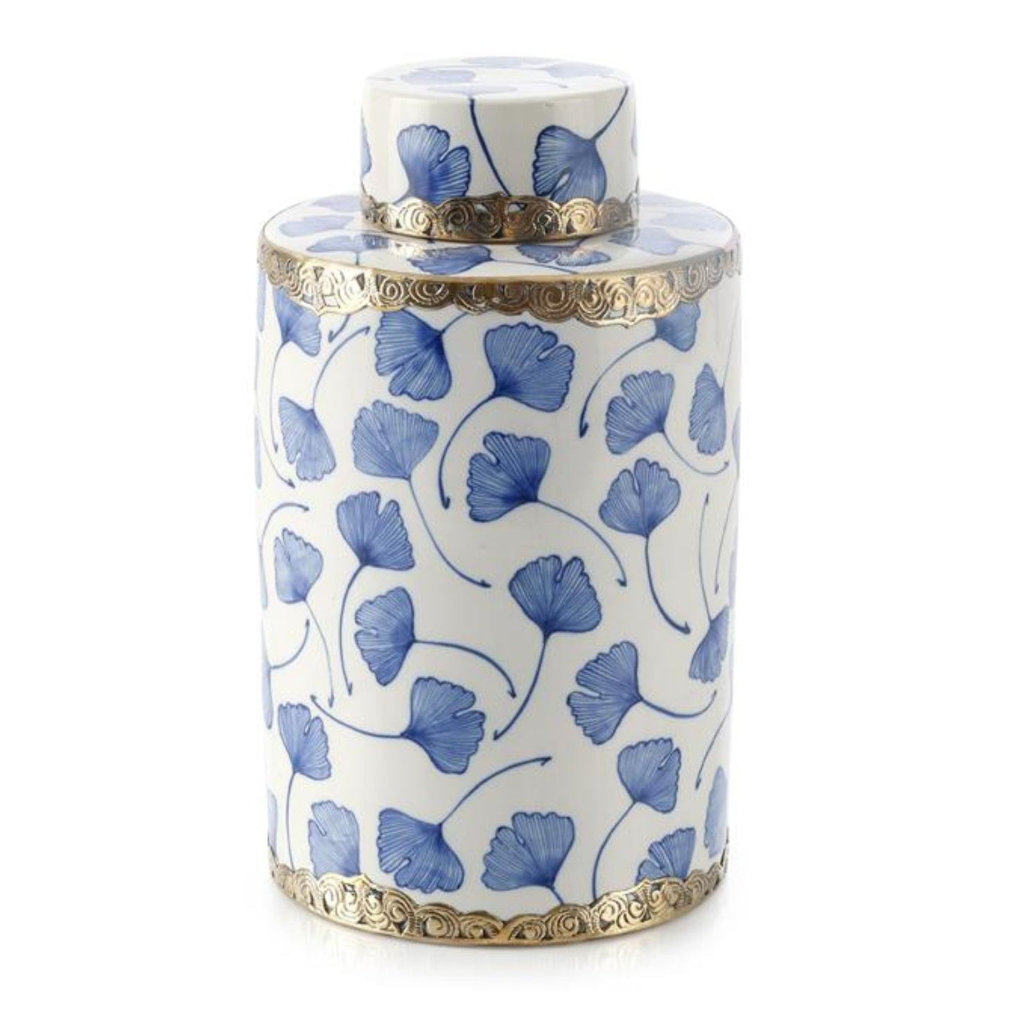 John Richard Lidded Ginkgo Large Jar
