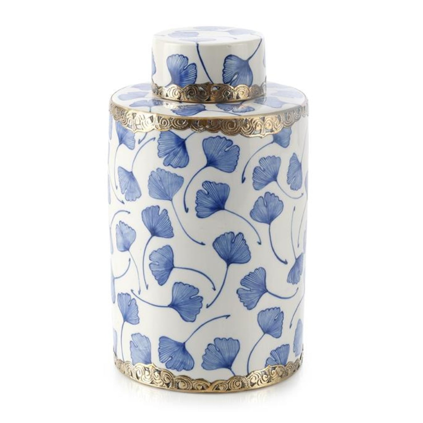 John Richard Lidded Ginkgo Large Jar